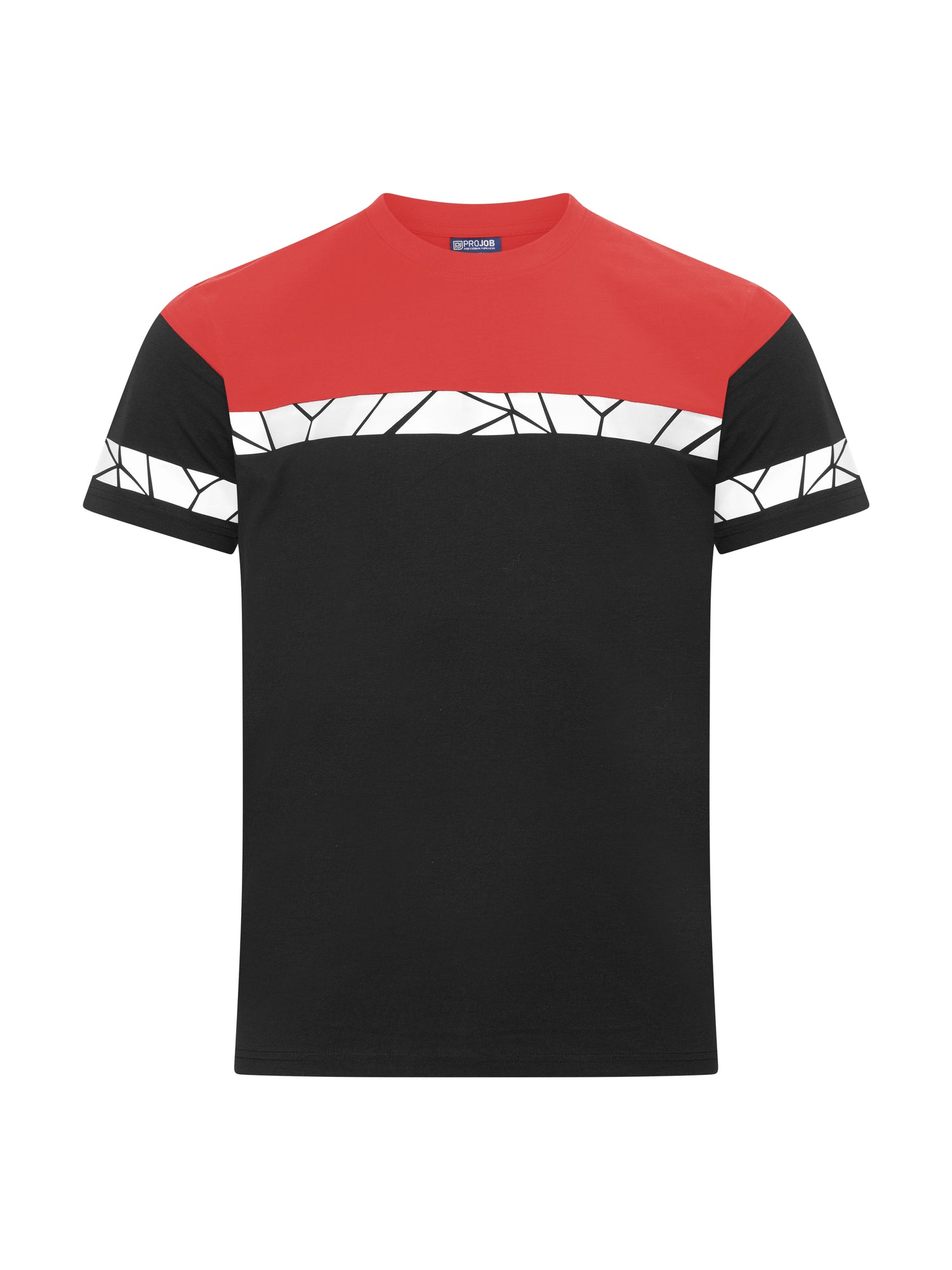 7001 T-SHIRT - Zwart/rood
