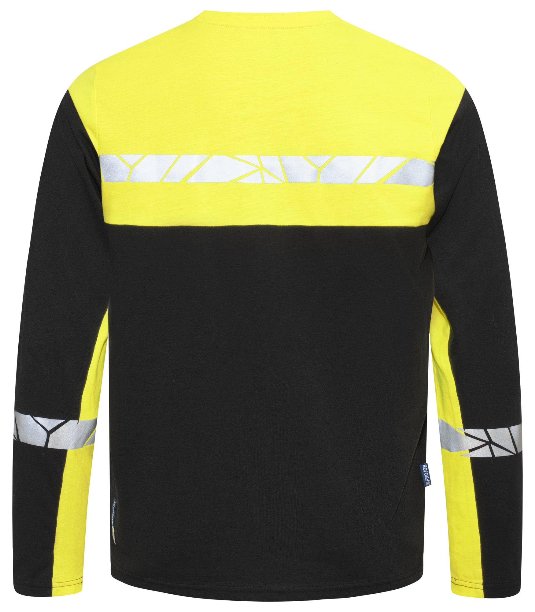 7002 T-SHIRT LANGE MOUWEN - Zwart/geel