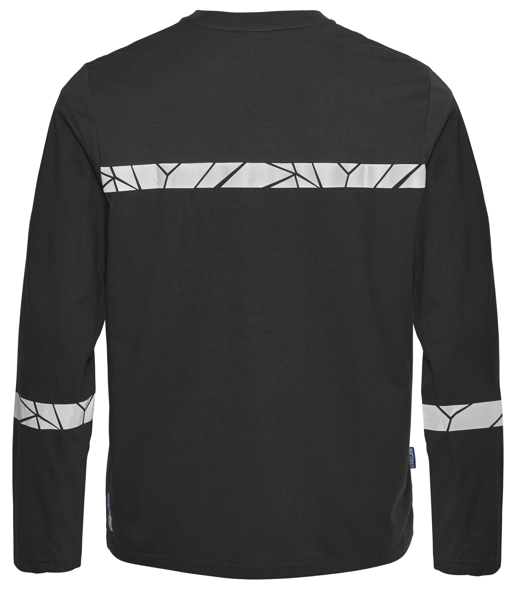 7002 T-SHIRT LANGE MOUWEN - Zwart/zwart
