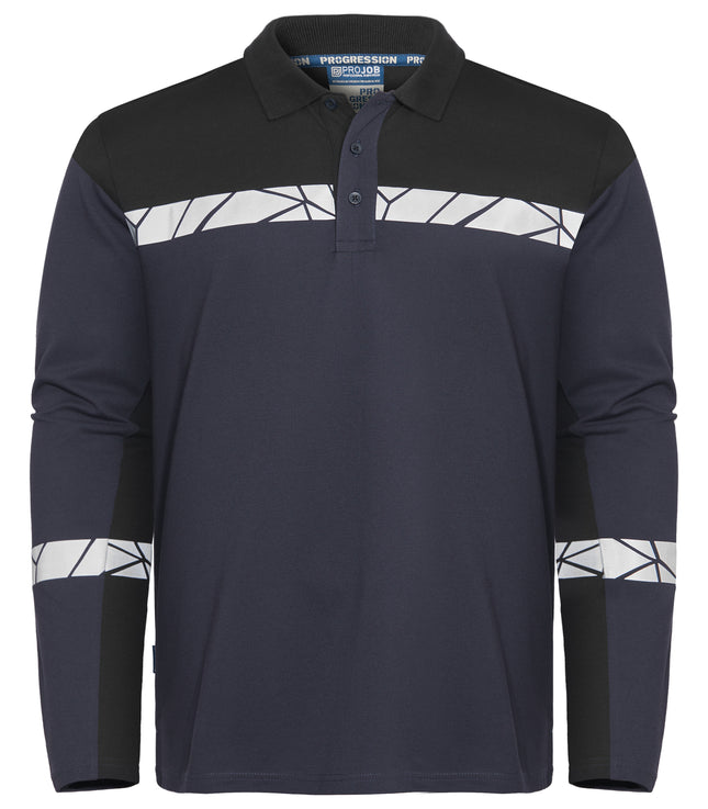 7004 POLO LANGE MOUWEN - Marine/zwart