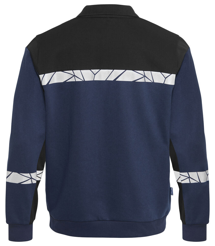 7100 POLOSWEATER - Marine/zwart