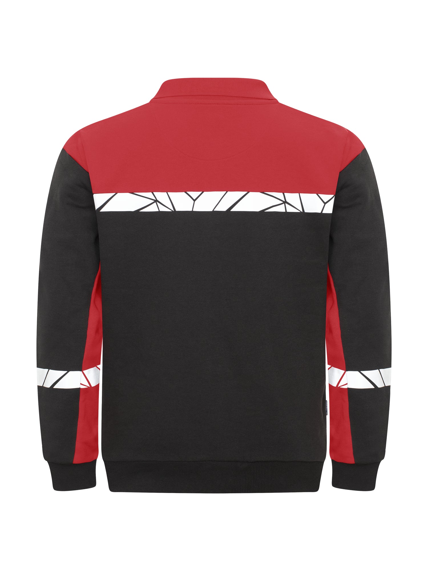 7100 POLOSWEATER - Zwart/rood