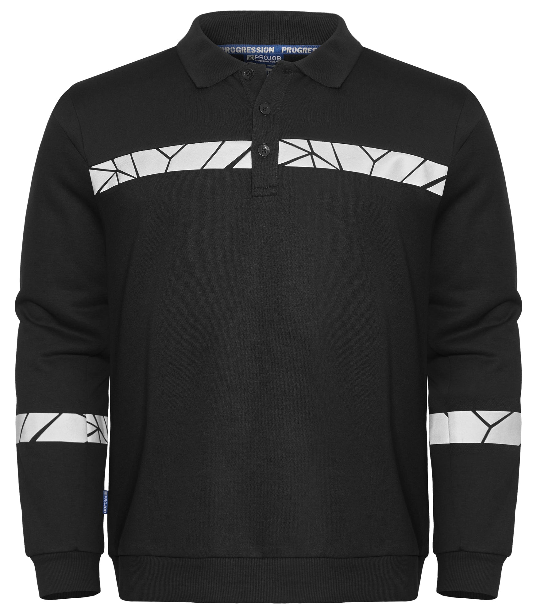 7100 POLOSWEATER - Zwart/zwart