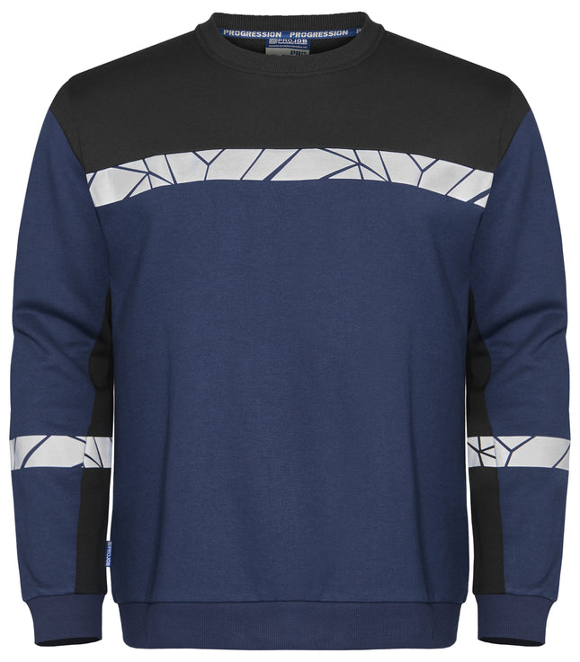 7101 SWEATER RONDE HALS - Marine/zwart