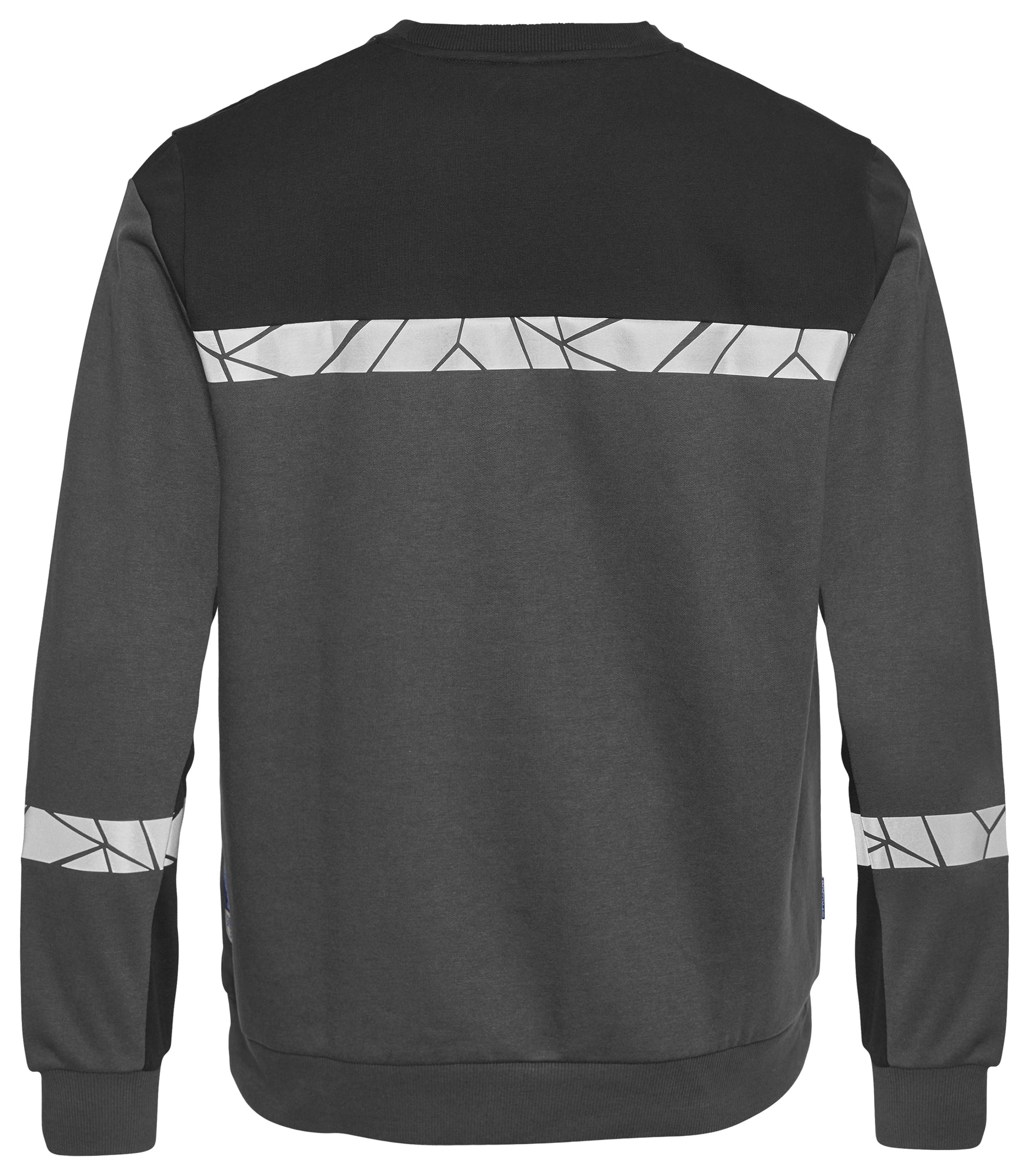 7101 SWEATER RONDE HALS - Grijs/zwart