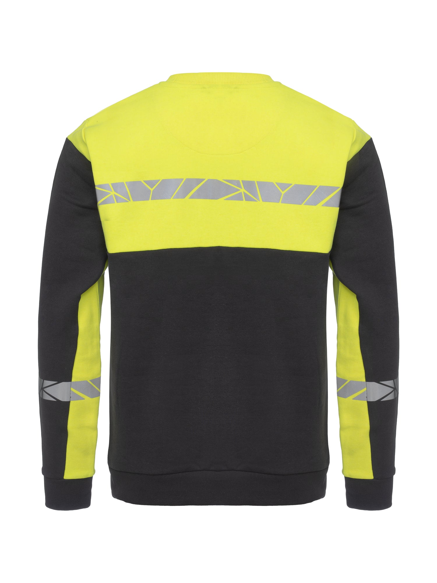 7101 SWEATER RONDE HALS - Zwart/geel