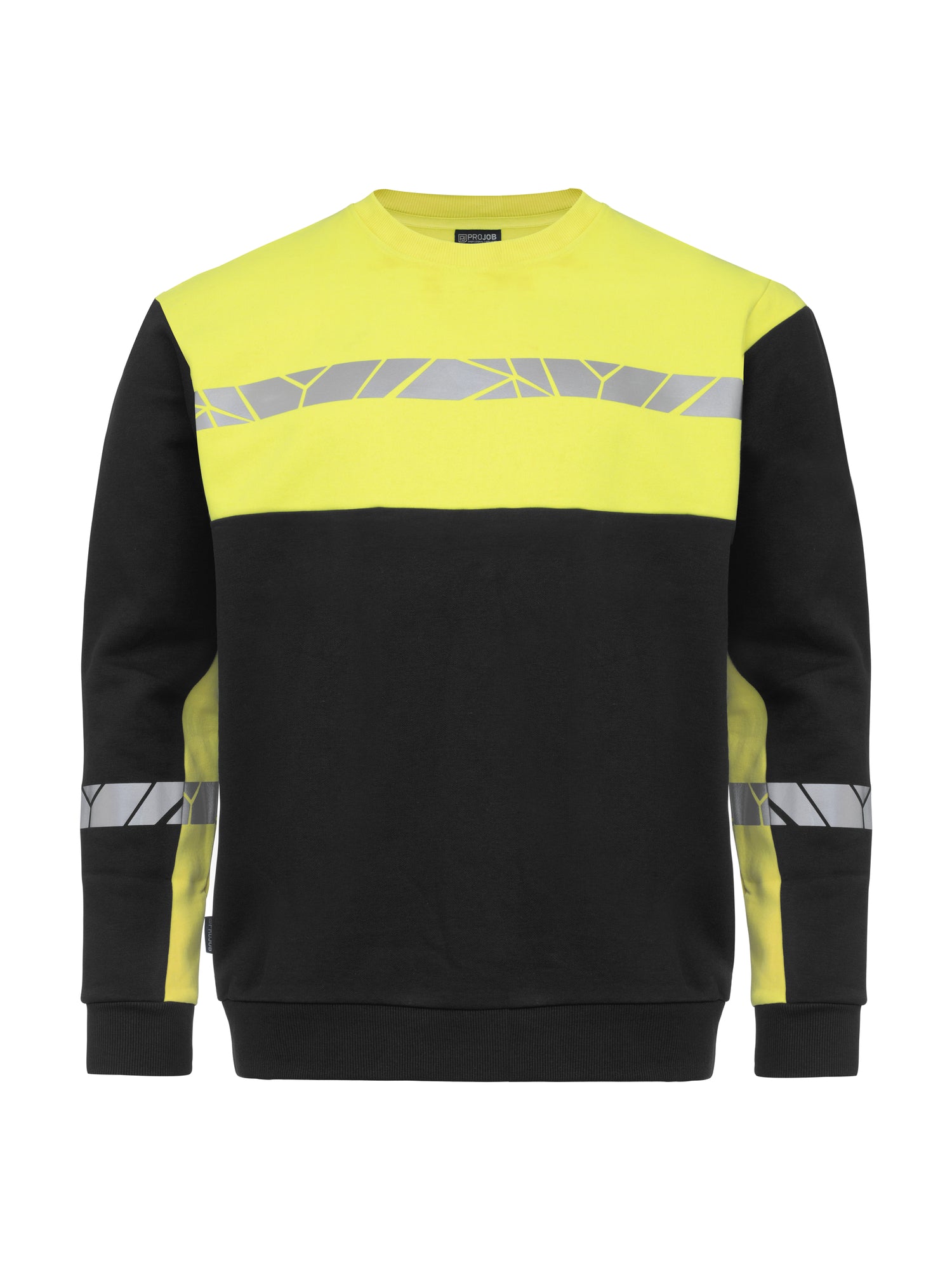 7101 SWEATER RONDE HALS - Zwart/geel