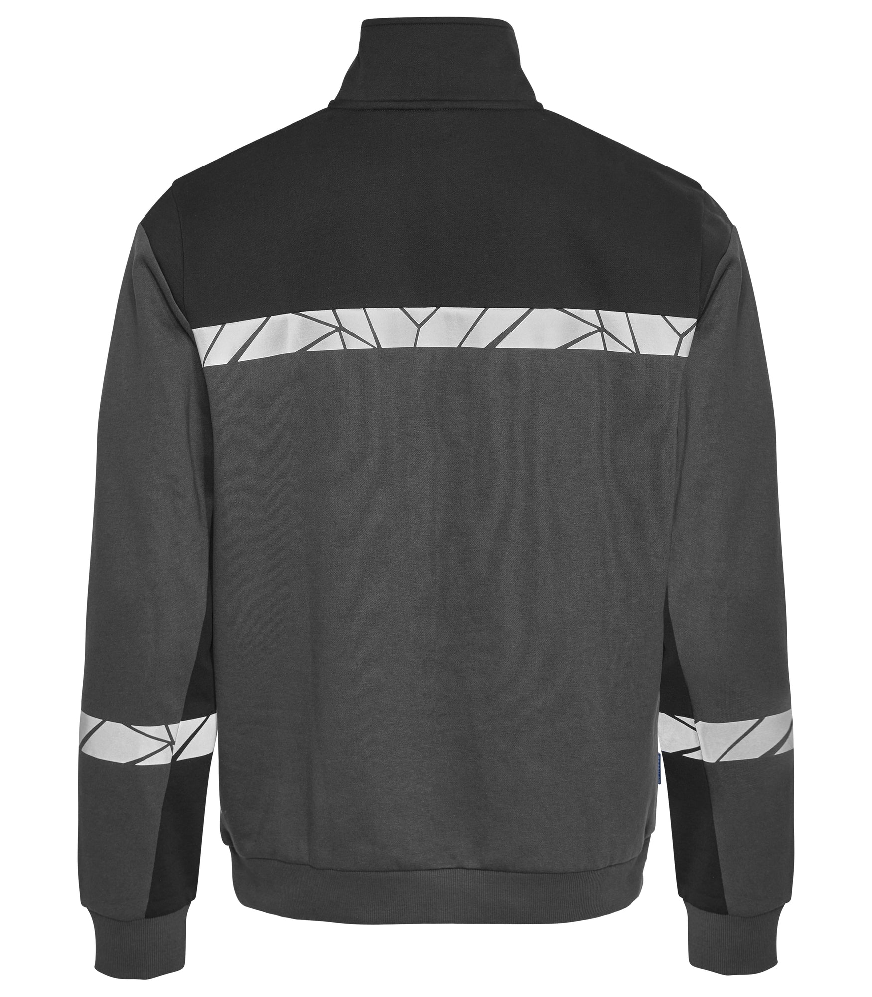7102 SWEATER HALVE RITSSLUITING - Grijs/zwart