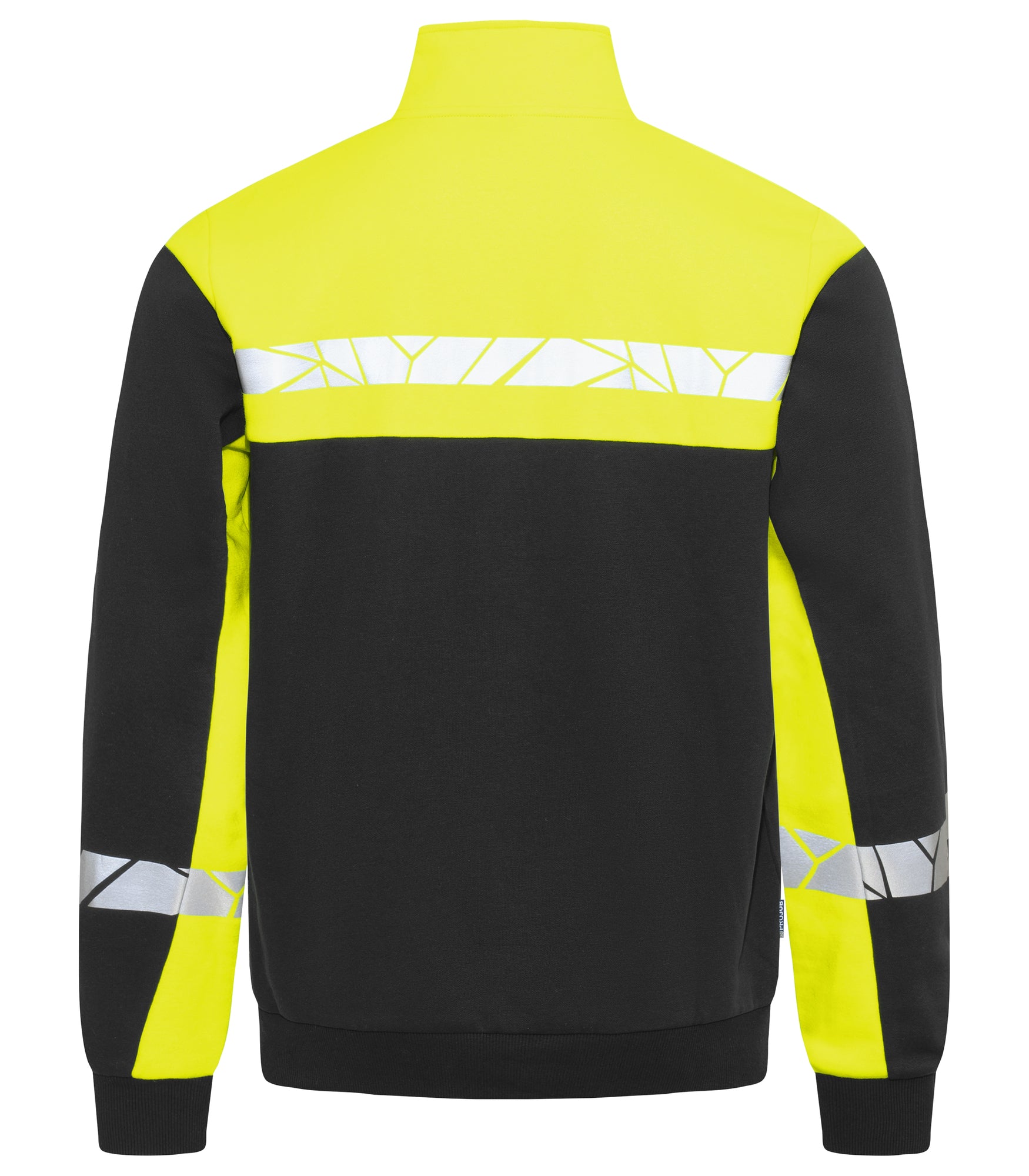 7102 SWEATER HALVE RITSSLUITING - Zwart/geel