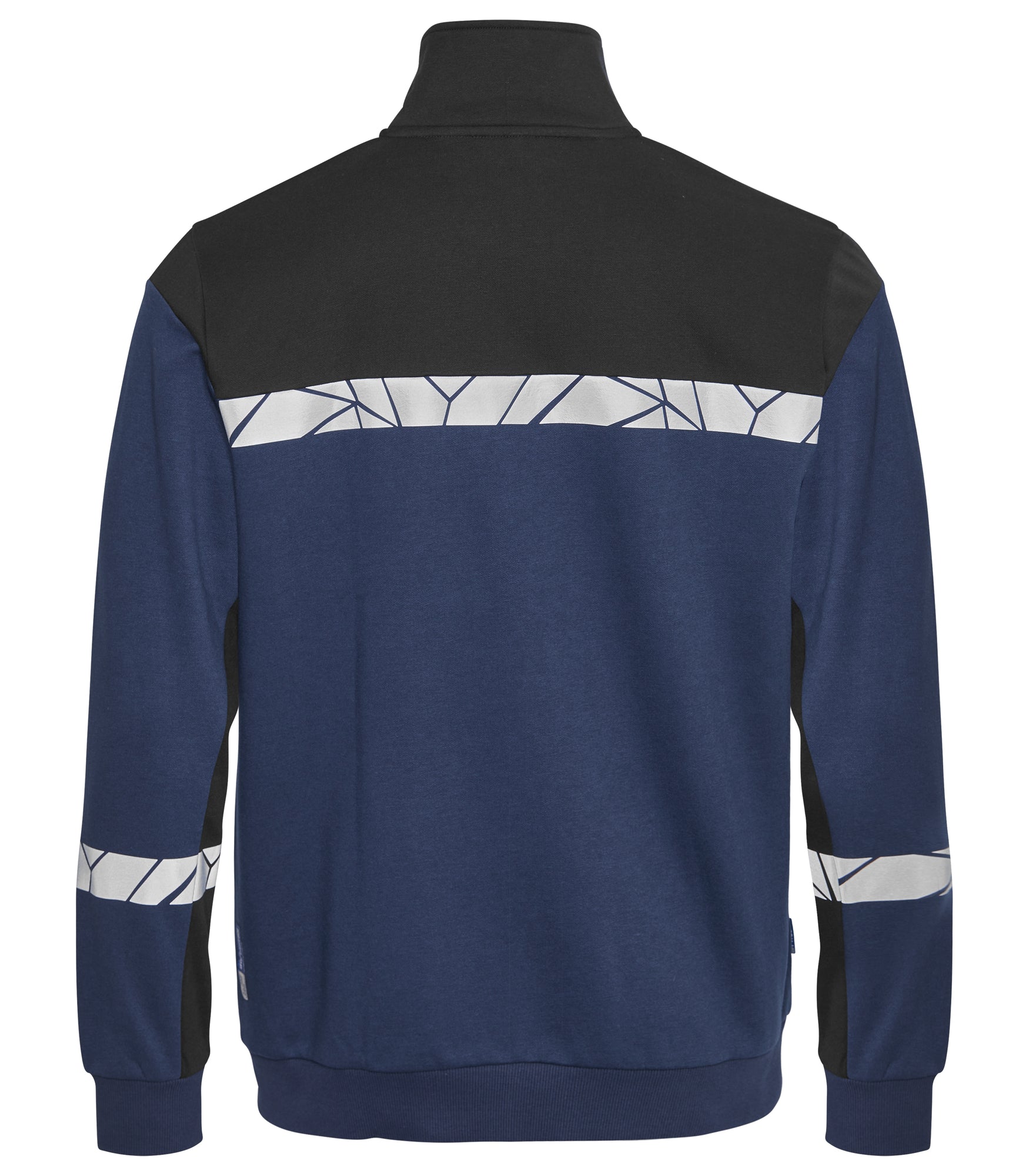 7103 SWEATER MET VOLLEDIGE RITSSLUITING - Marine/zwart