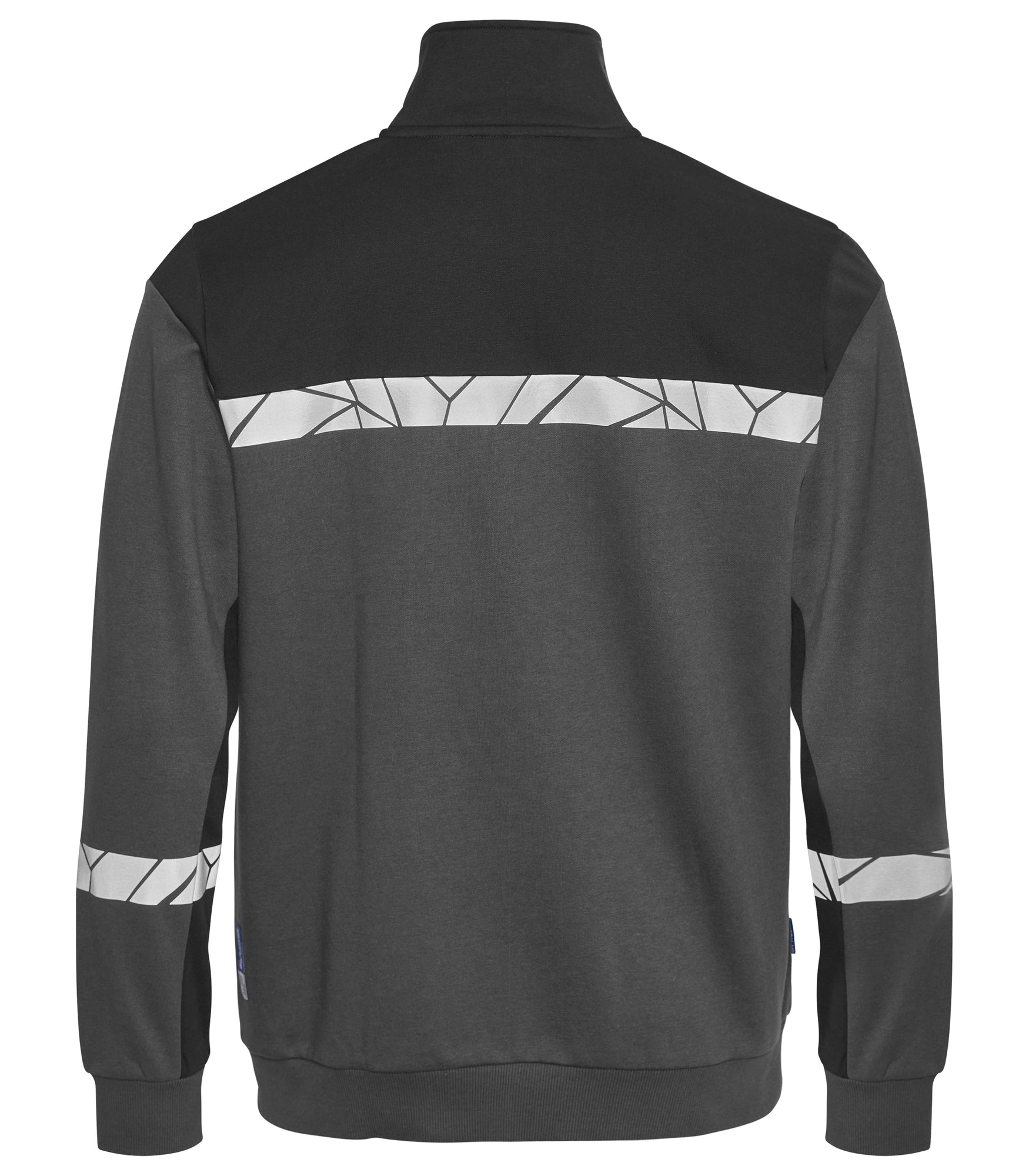 7103 SWEATER MET VOLLEDIGE RITSSLUITING - Grijs/zwart