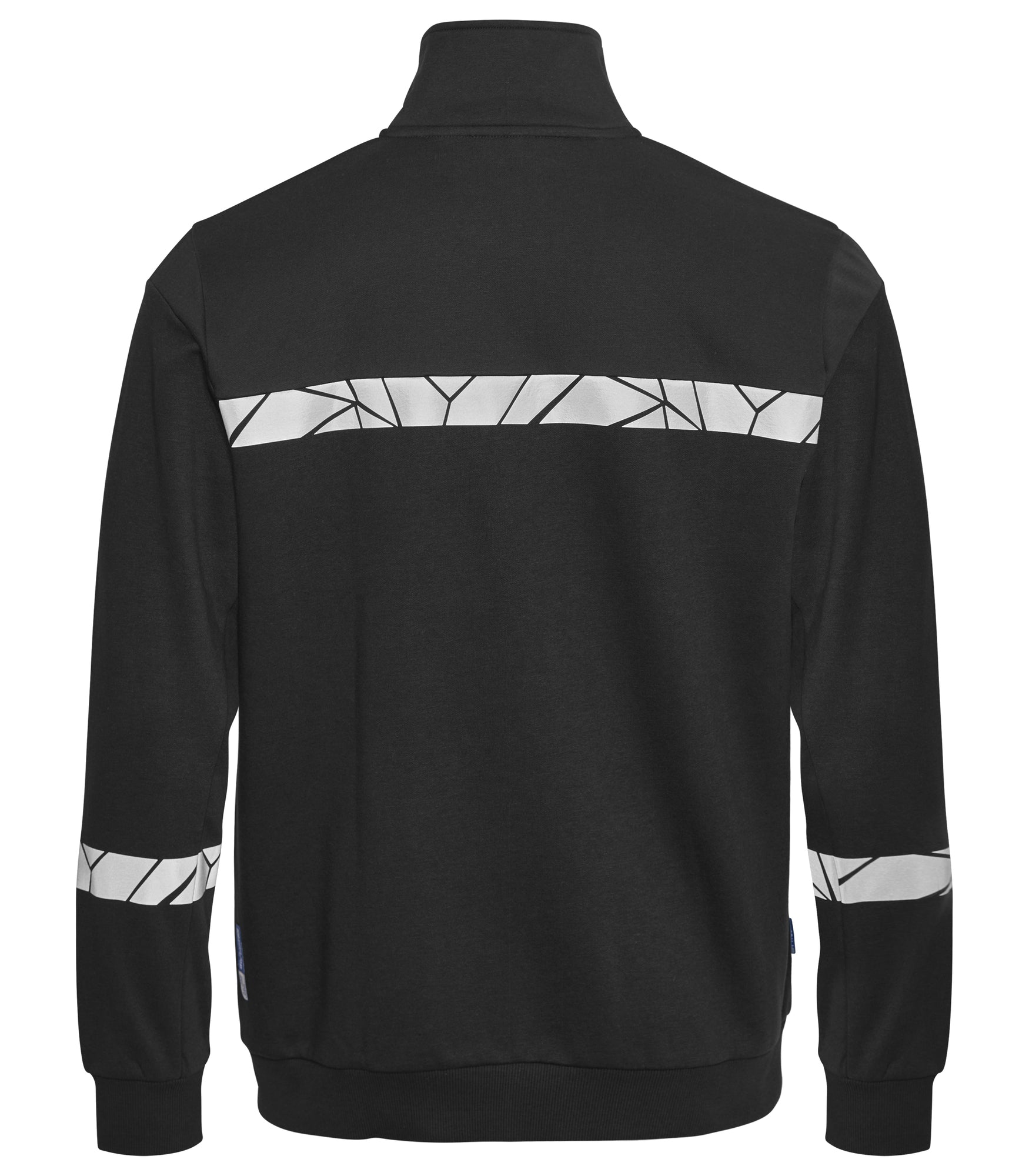 7103 SWEATER MET VOLLEDIGE RITSSLUITING - Zwart/zwart