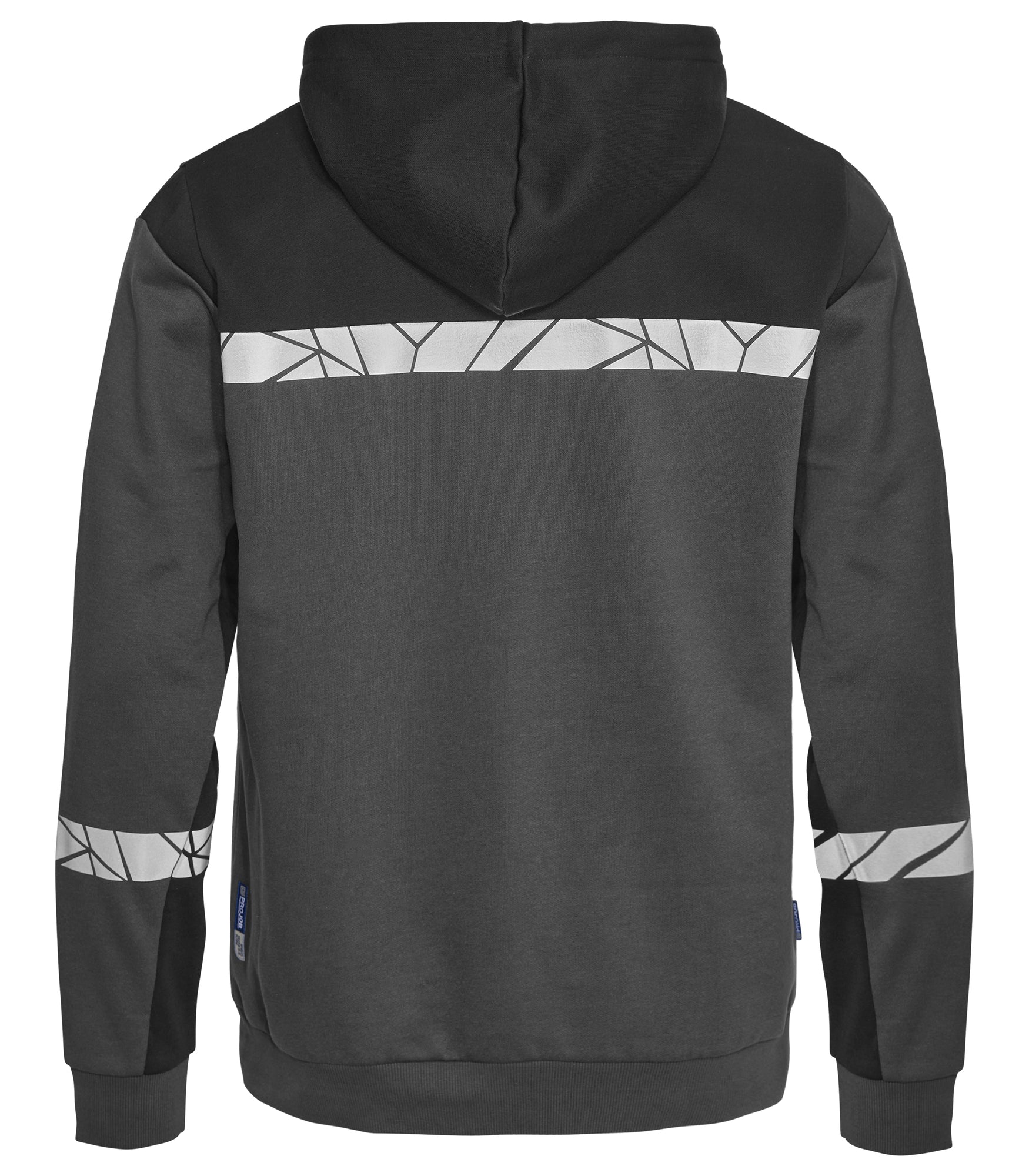 7104 HOODIE MET HALVE RITSSLUITING - Grijs/zwart