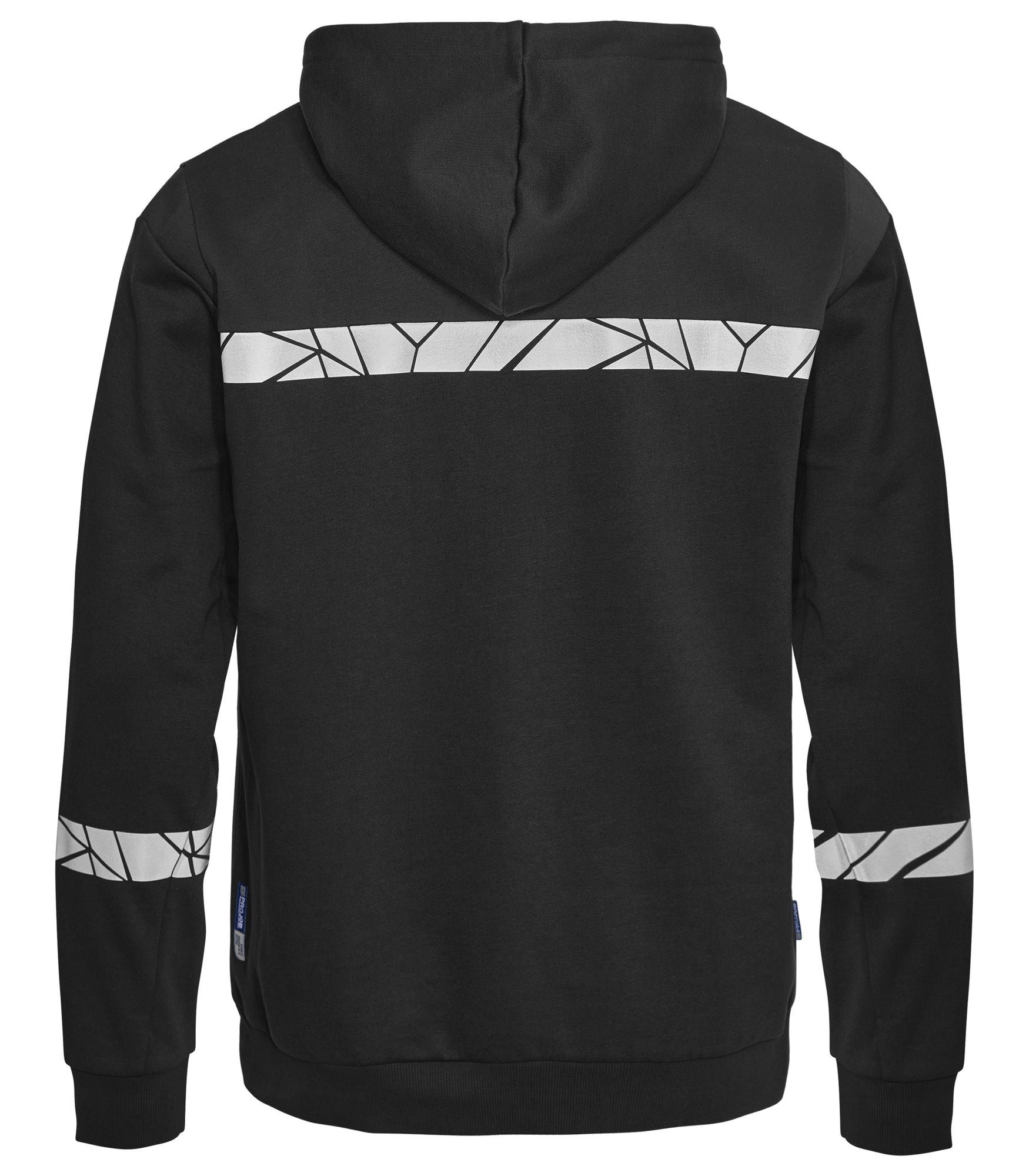 7104 HOODIE MET HALVE RITSSLUITING - Zwart/zwart