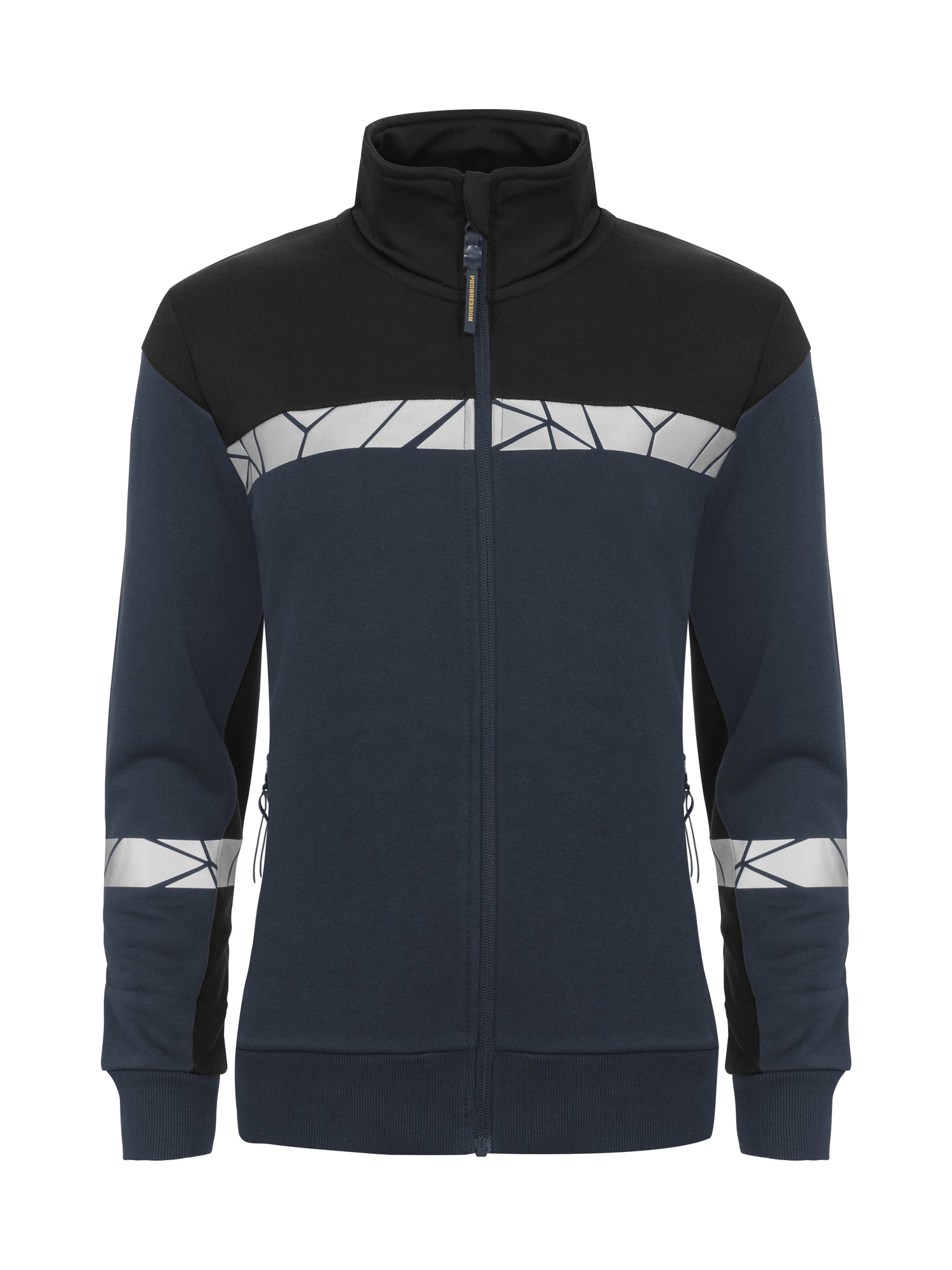 7105 SWEATER MET VOLLEDIGE RITSSLUITING DAMES - Marine/zwart