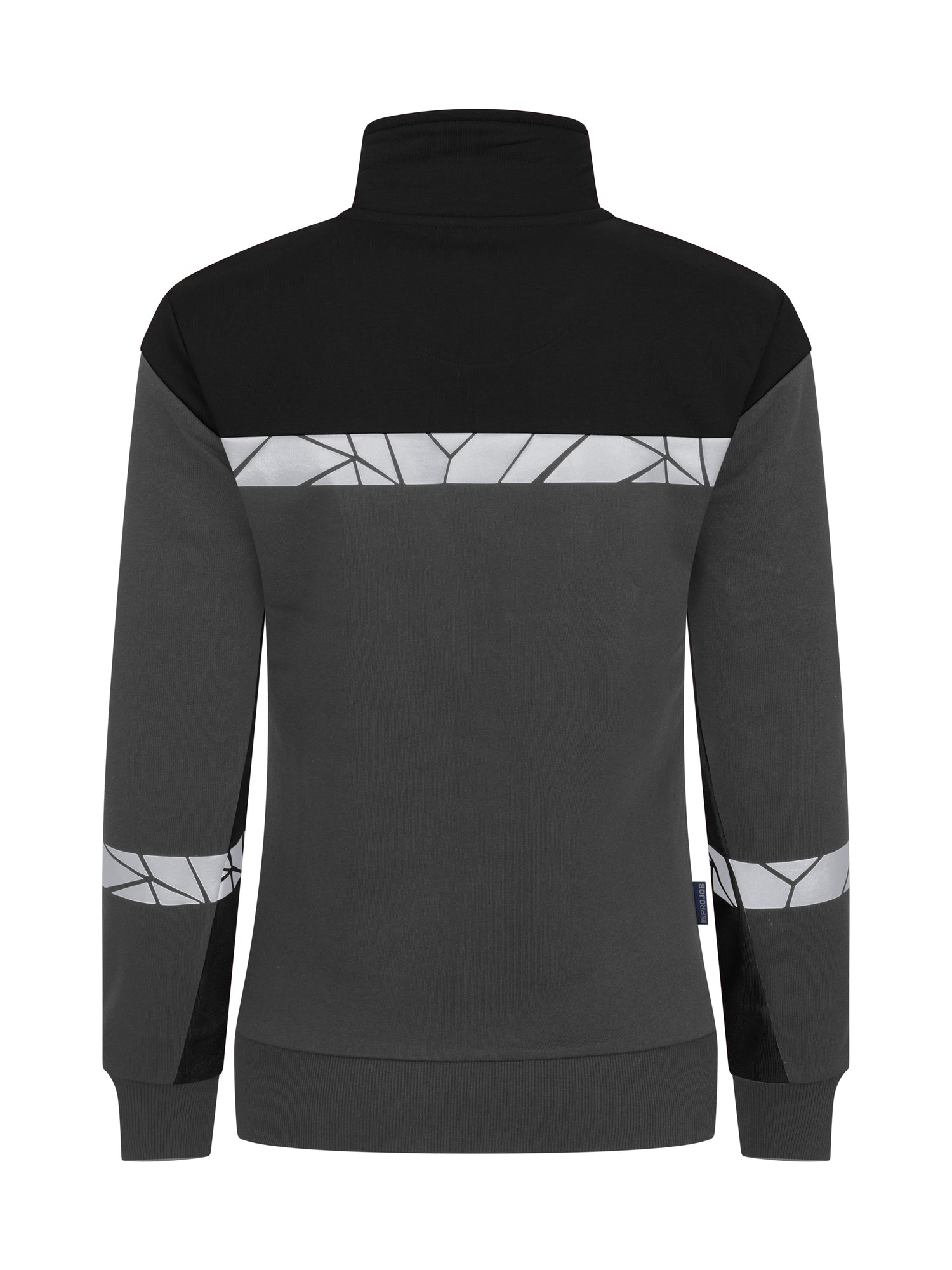 7105 SWEATER MET VOLLEDIGE RITSSLUITING DAMES - Grijs/zwart