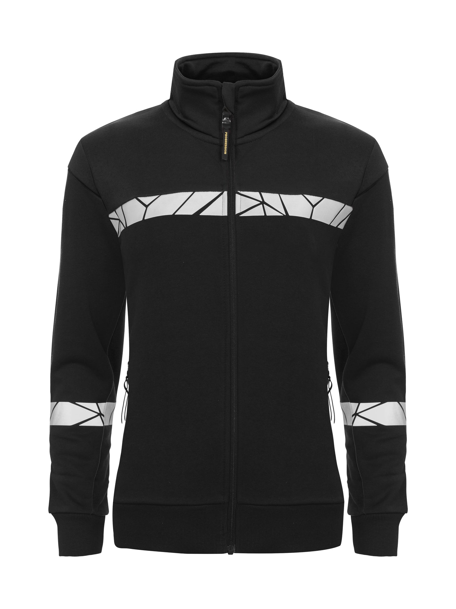 7105 SWEATER MET VOLLEDIGE RITSSLUITING DAMES - Zwart/zwart