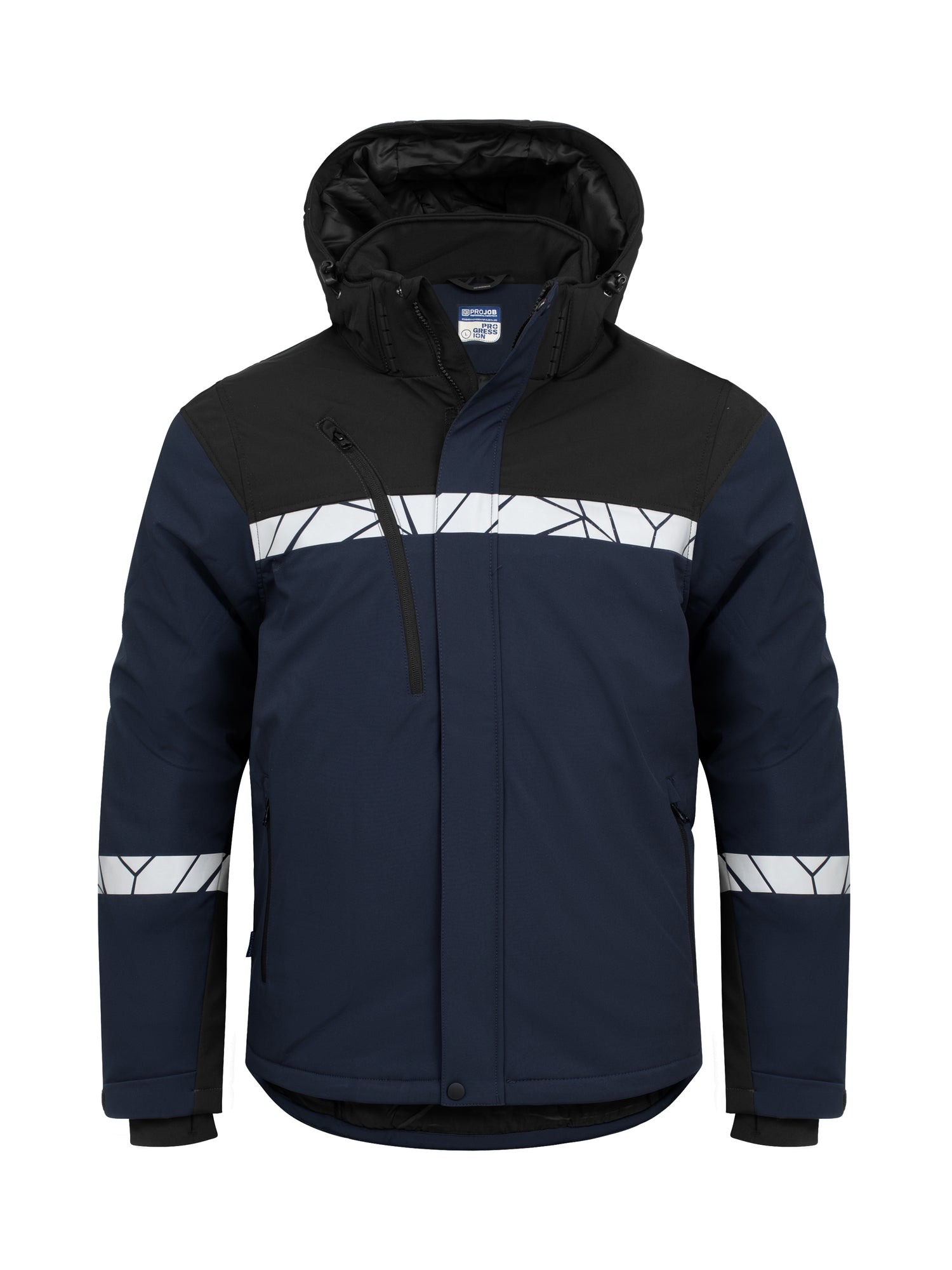 7413 GEVOERDE SOFTSHELL JAS - Marine/zwart