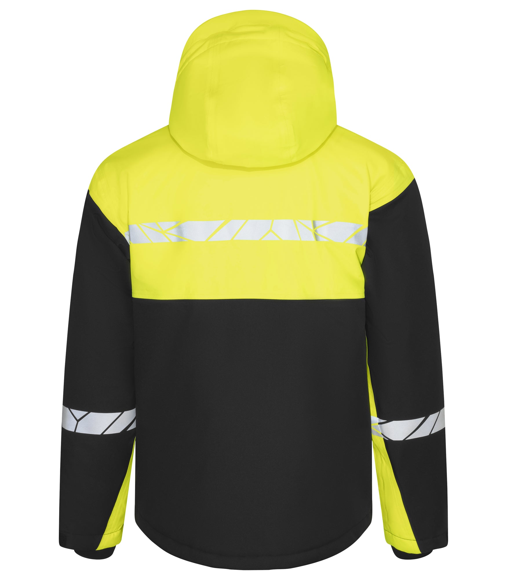 7413 GEVOERDE SOFTSHELL JAS - Zwart/geel