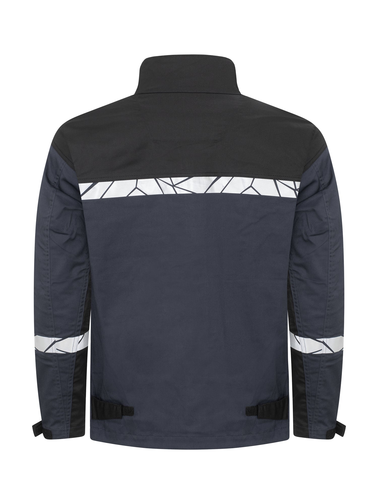 7415 GEVOERDE REGENJAS - Marine/zwart
