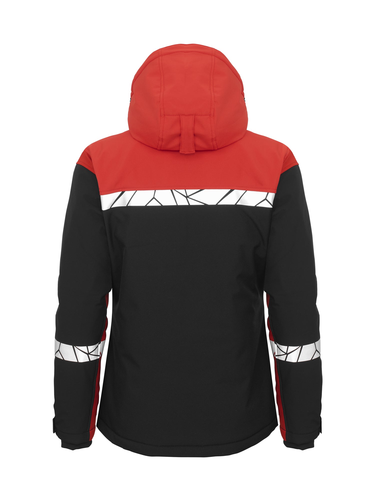 7417 SOFTSHELL JAS DAMES - Zwart/rood