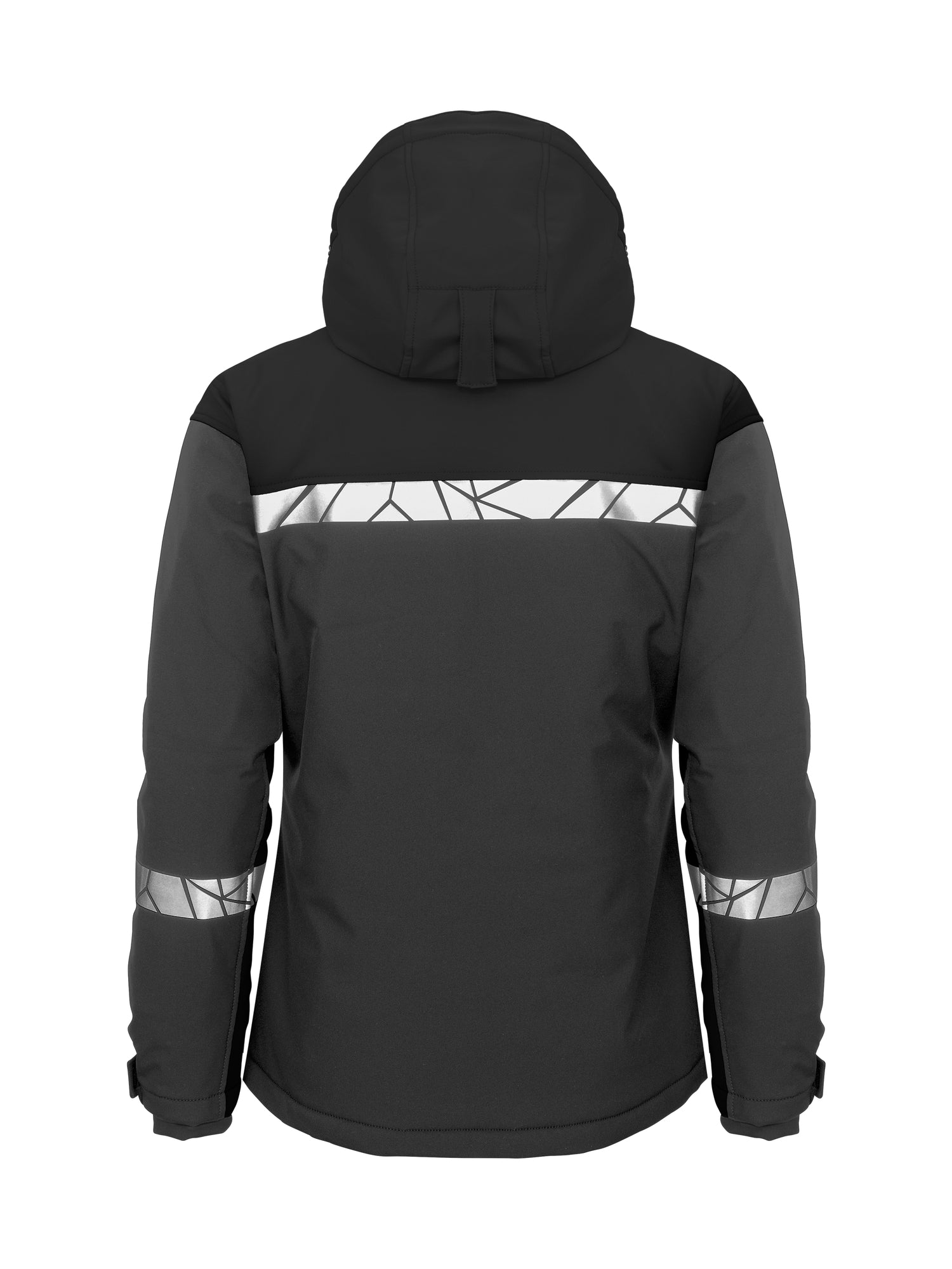 7418 GEVOERDE SOFTSHELL JAS DAMES - Grijs/zwart