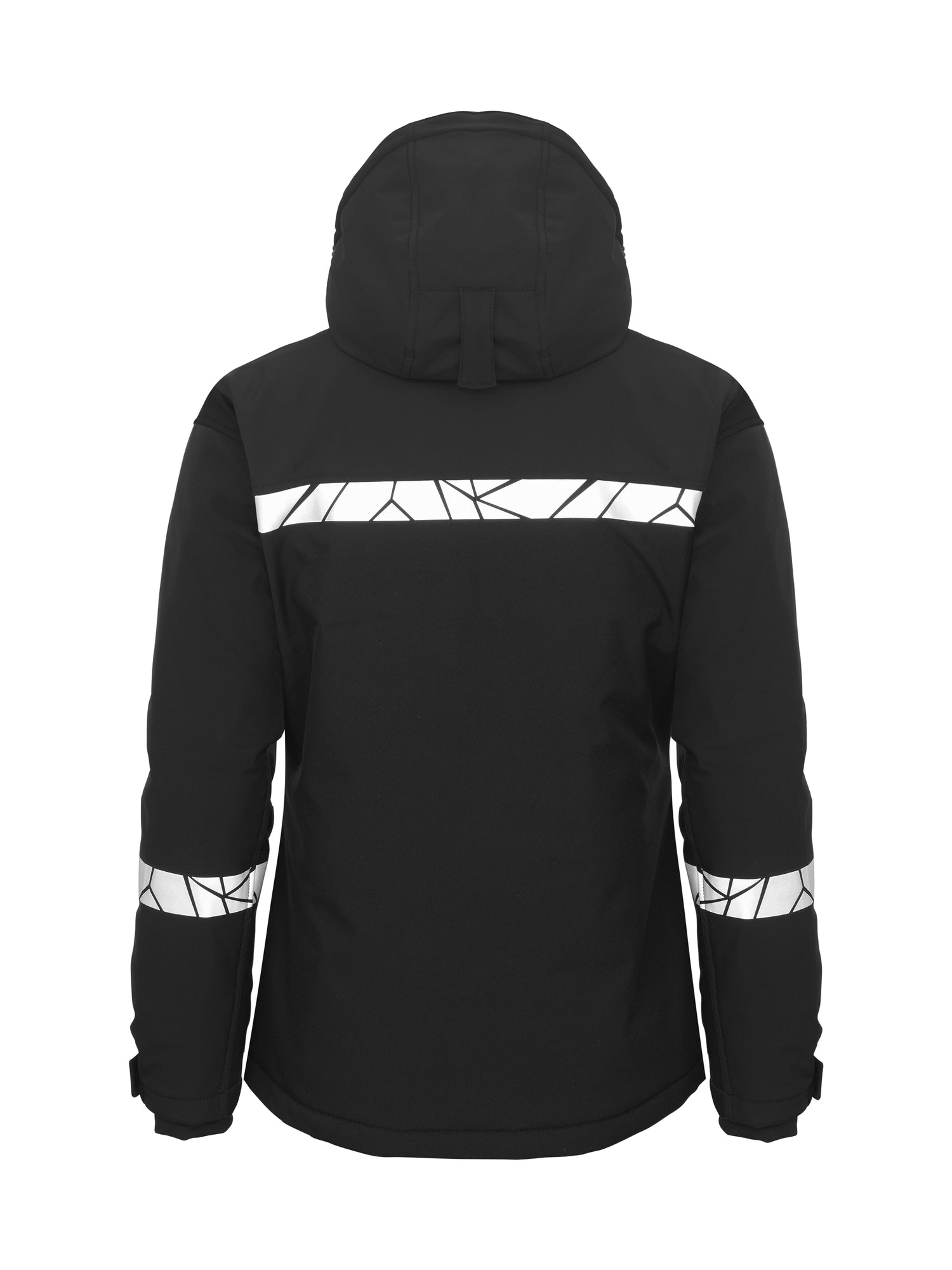 7418 GEVOERDE SOFTSHELL JAS DAMES - Zwart/zwart