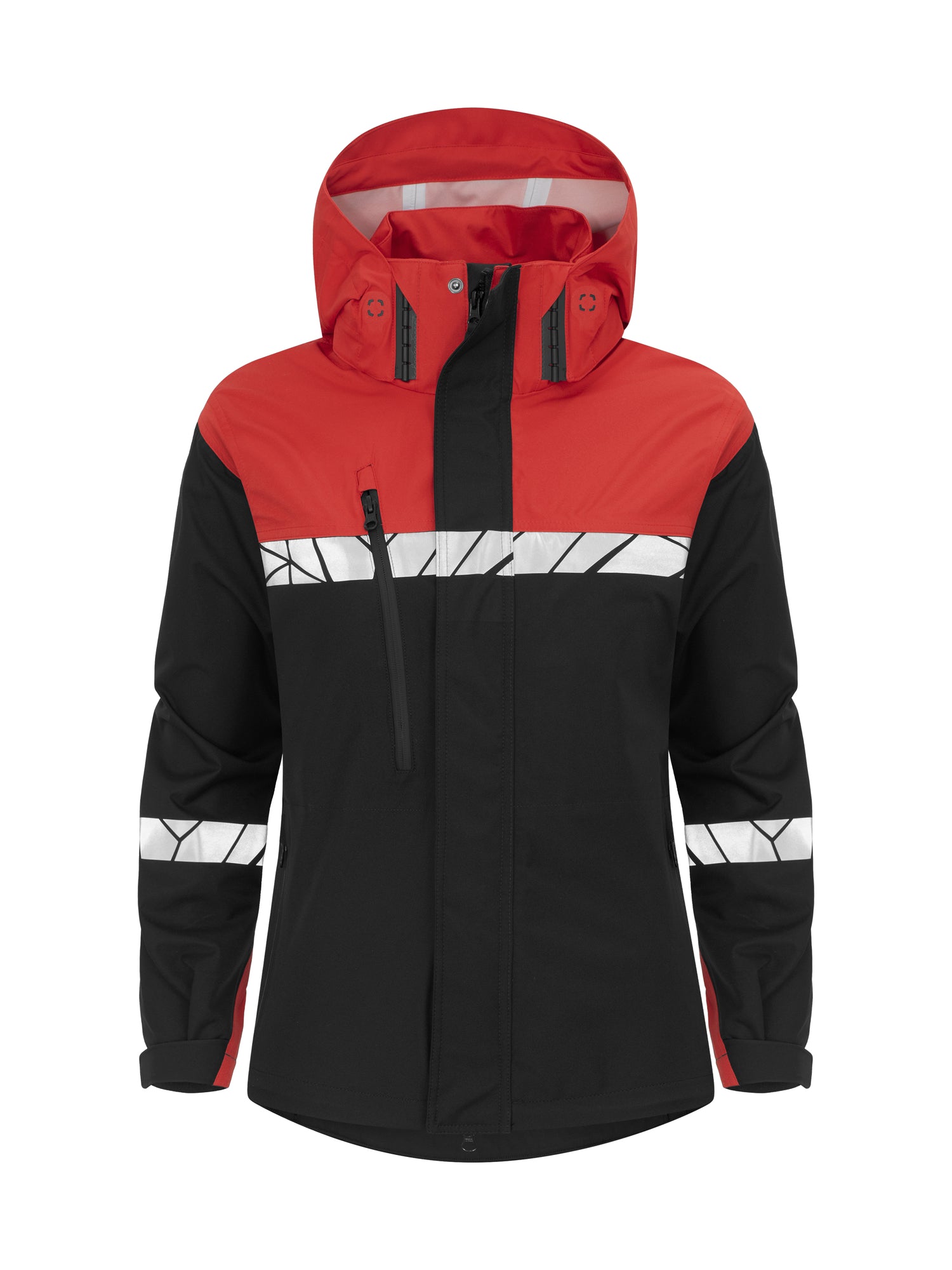 7419 SHELLJAS DAMES - Zwart/rood