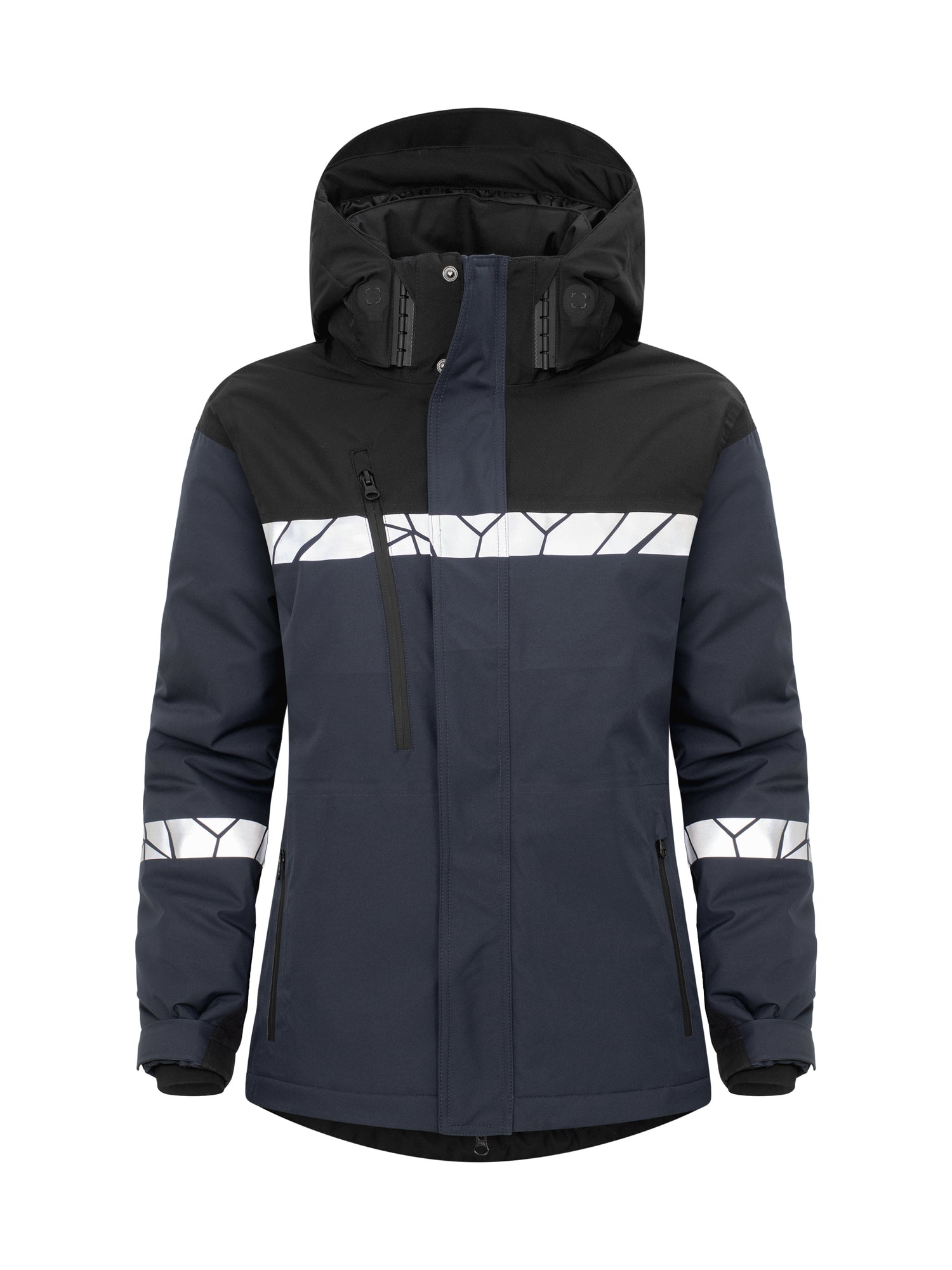 7420 GEVOERDE FUNCTIONELE JAS DAMES - Marine/zwart