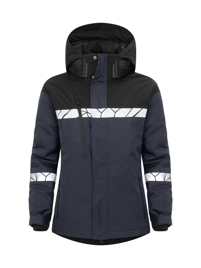 7420 GEVOERDE FUNCTIONELE JAS DAMES - Marine/zwart