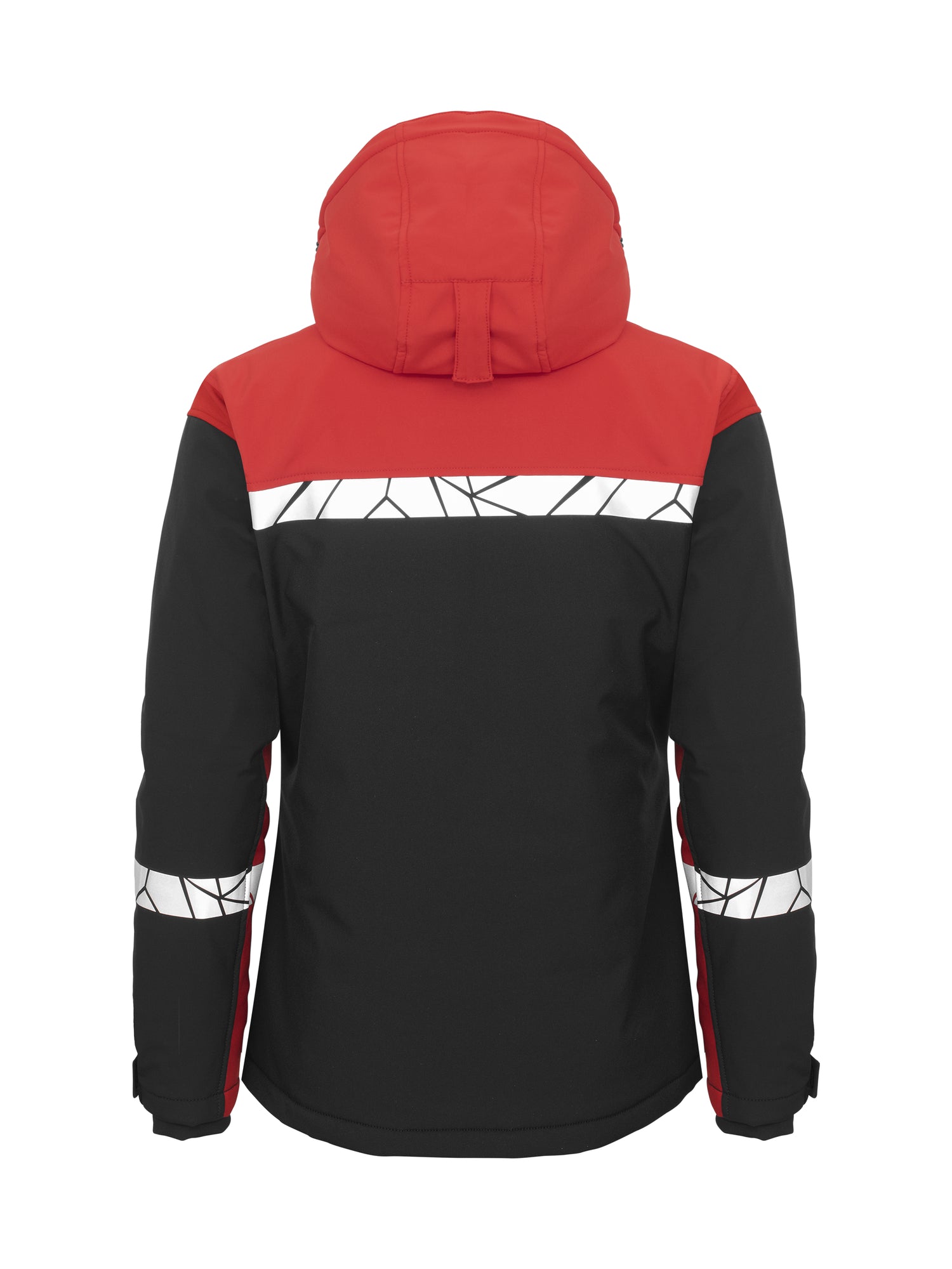 7420 GEVOERDE FUNCTIONELE JAS DAMES - Zwart/rood