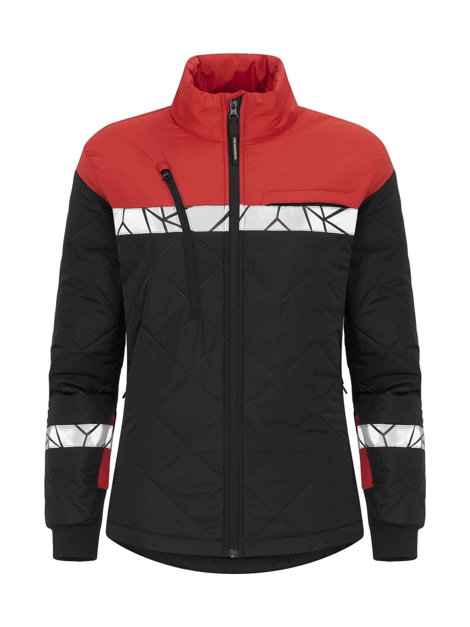 7421 LICHTE WERKJAS DAMES - Zwart/rood