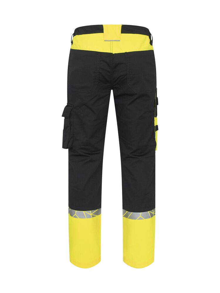 7507 STRETCHBROEK ZONDER KNIEZAKKEN - Zwart/geel