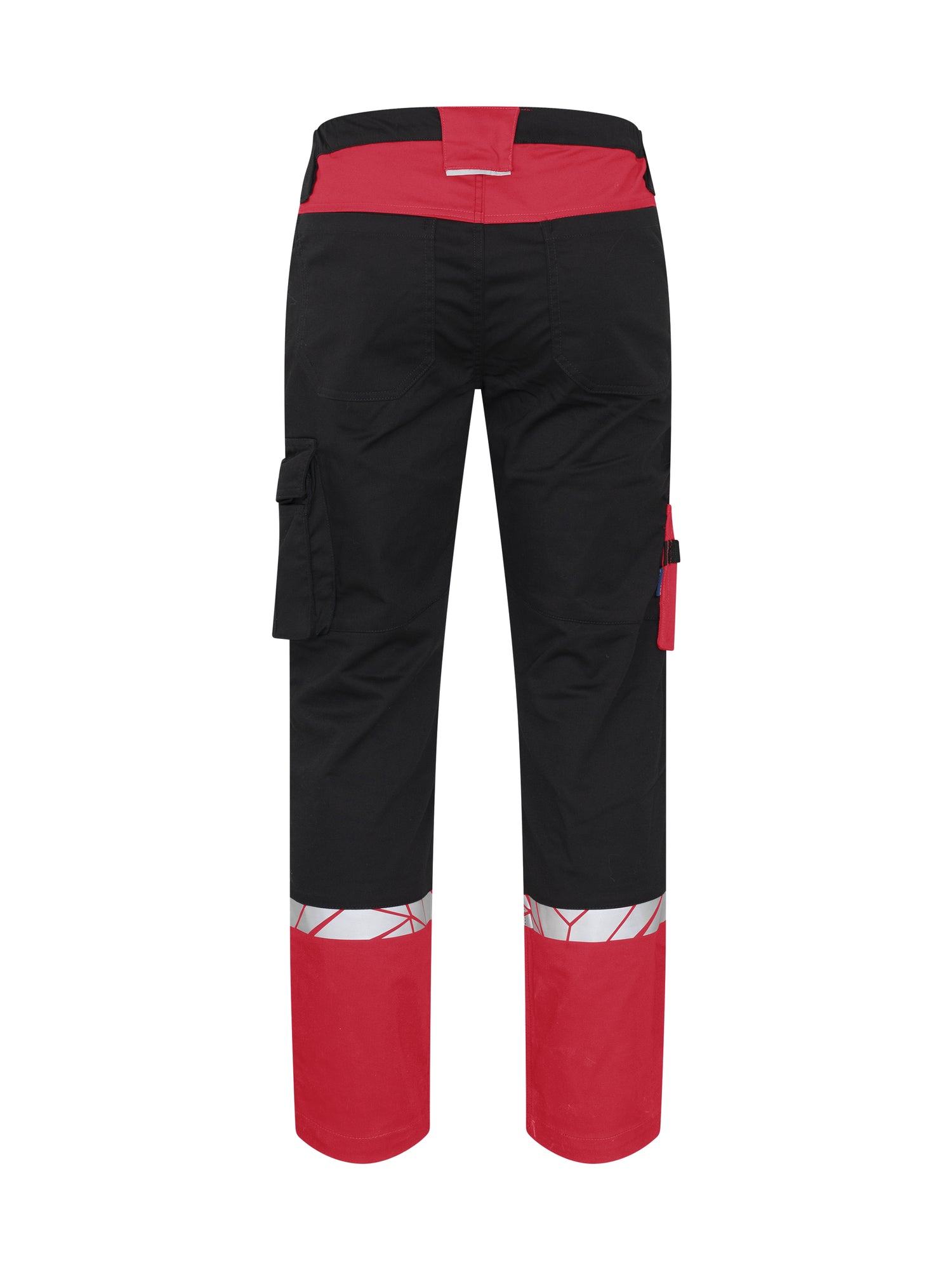 7507 STRETCHBROEK ZONDER KNIEZAKKEN - Zwart/rood