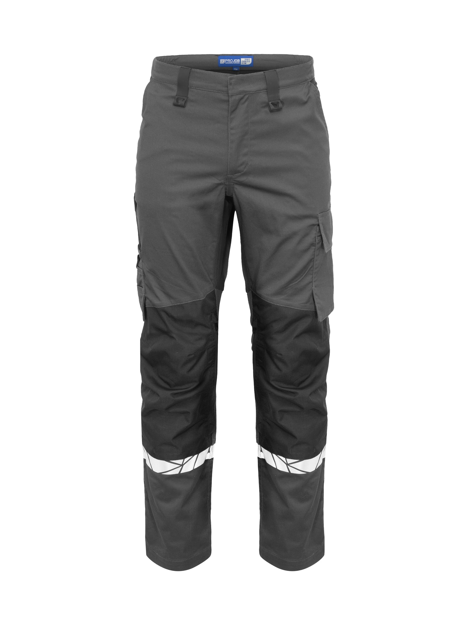 7508 STRETCHBROEK MET KNIEZAKKEN - Grijs/zwart