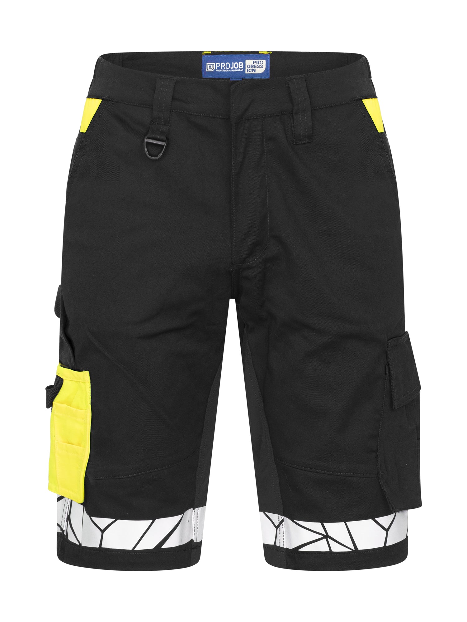7510 STRETCHSHORT - Zwart/geel
