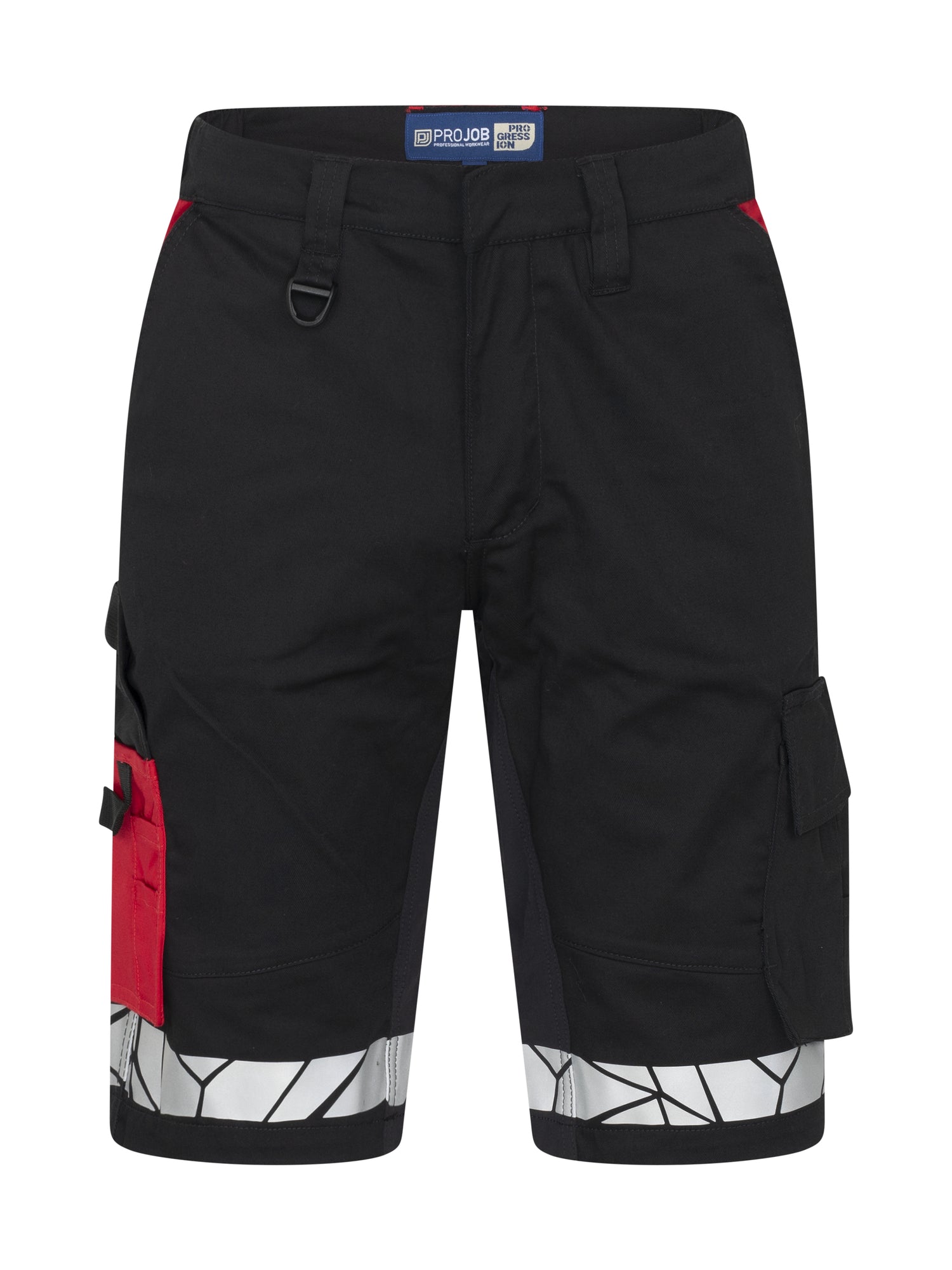 7510 STRETCHSHORT - Zwart/rood