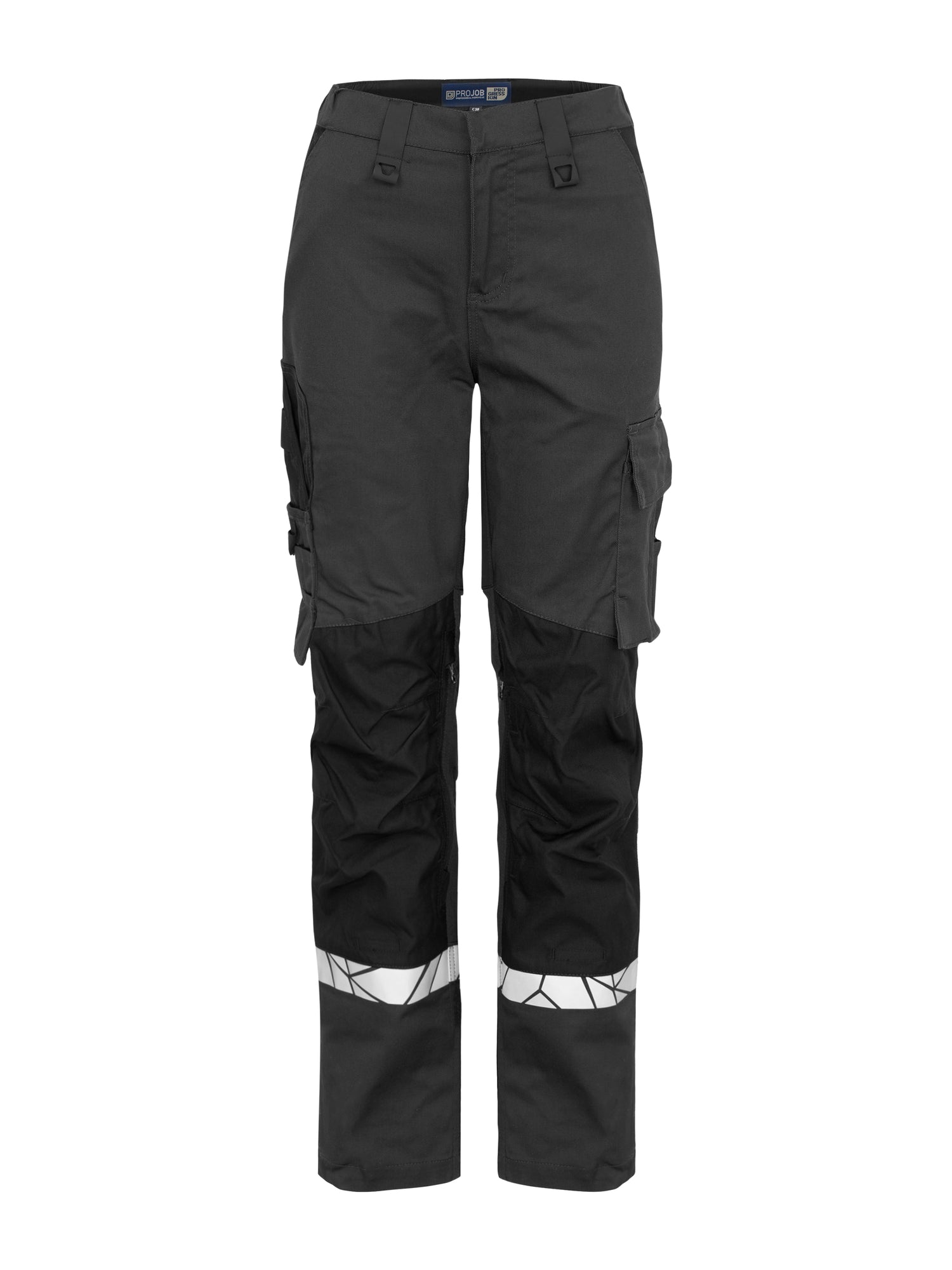7512 STRETCHBROEK MET KNIEZAKKEN DAMES - Grijs/zwart