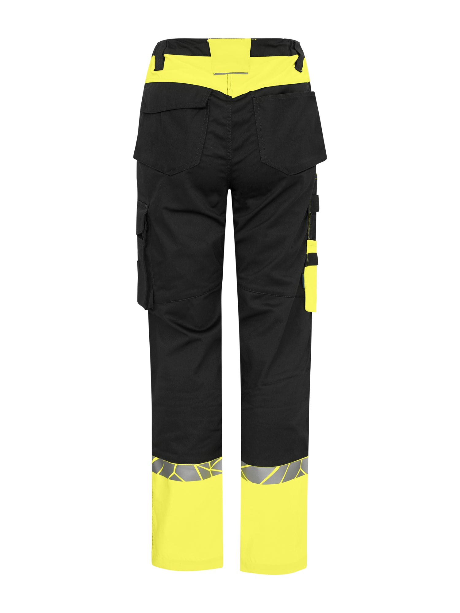 7512 STRETCHBROEK MET KNIEZAKKEN DAMES - Zwart/geel