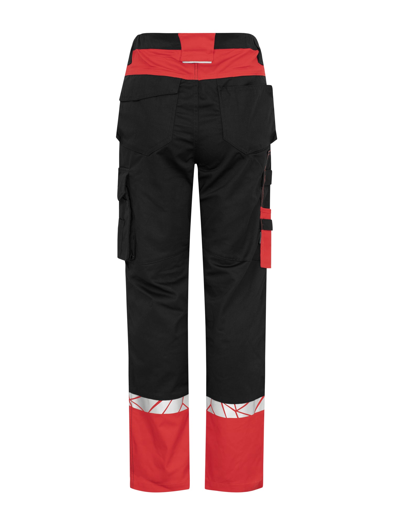 7512 STRETCHBROEK MET KNIEZAKKEN DAMES - Zwart/rood