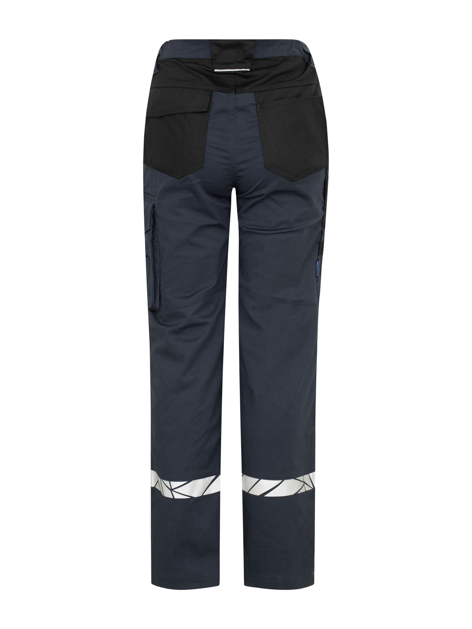 7513 STRETCHBROEK MET KNIEZAKKEN EN SPIJKERZAKKEN DAMES - Marine/zwart