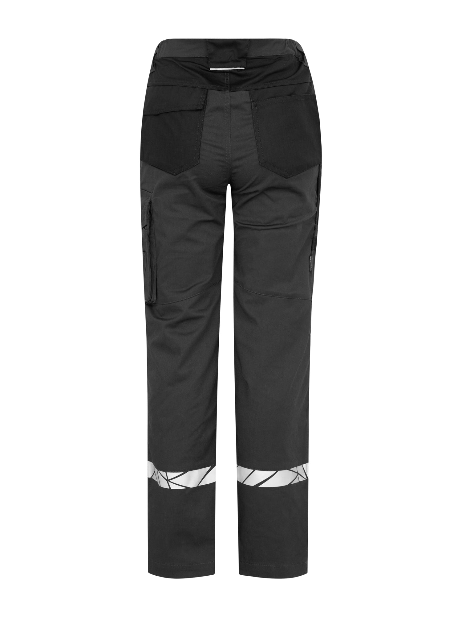 7513 STRETCHBROEK MET KNIEZAKKEN EN SPIJKERZAKKEN DAMES - Grijs/zwart
