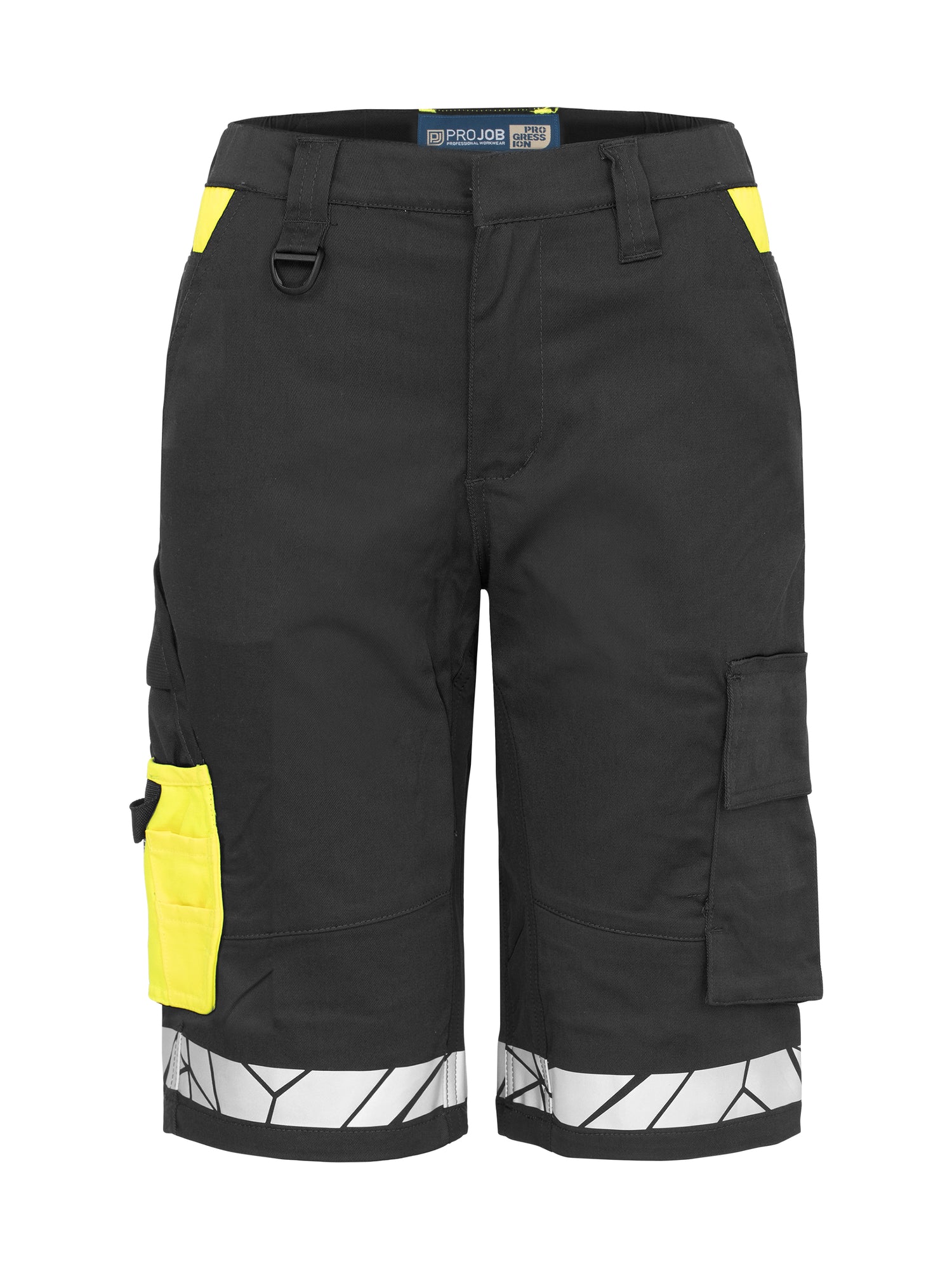 7514 STRETCHSHORT DAMES - Zwart/geel