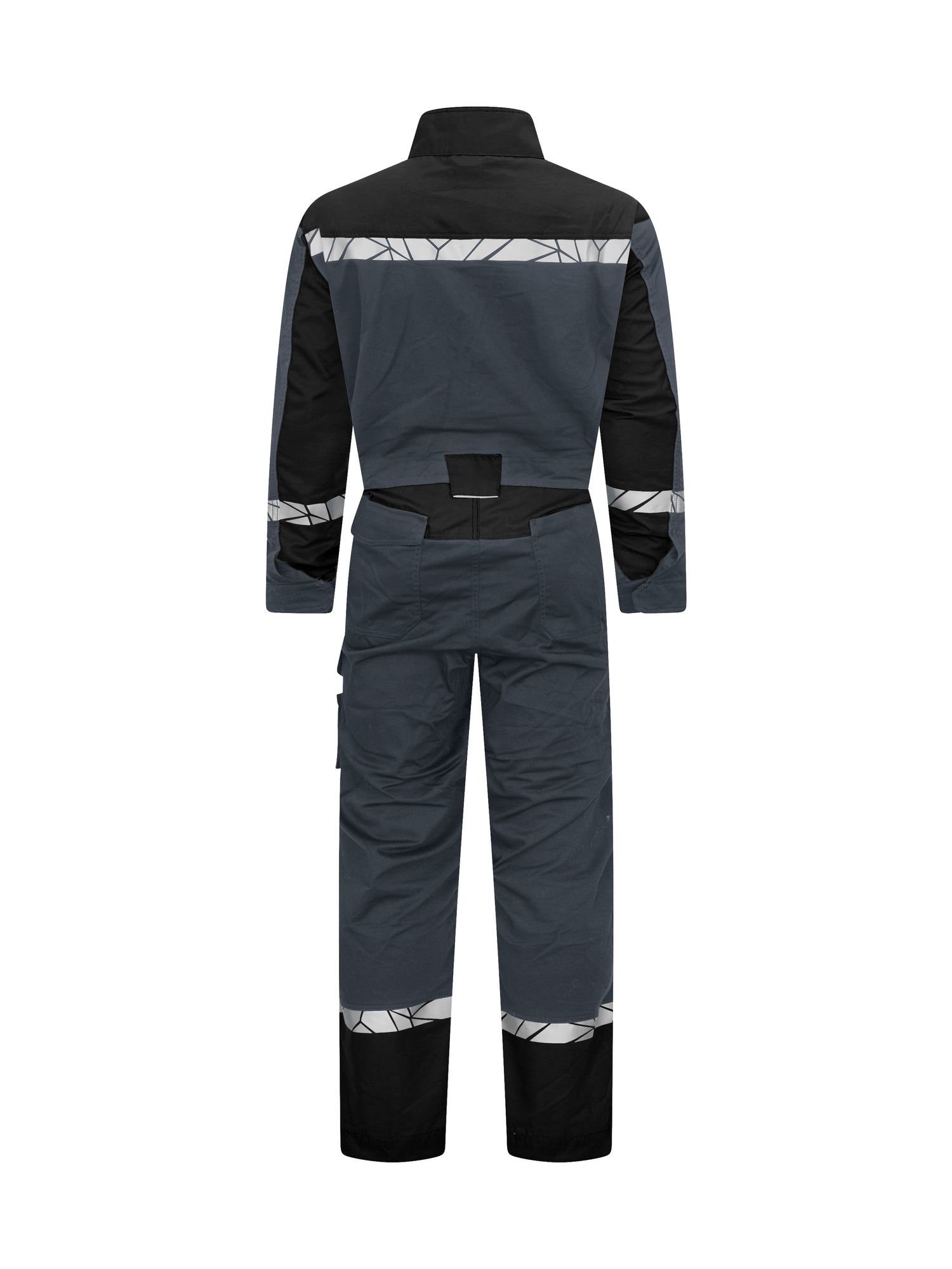 7601 STRETCH OVERALL MET KNIEZAKKEN - Marine/zwart