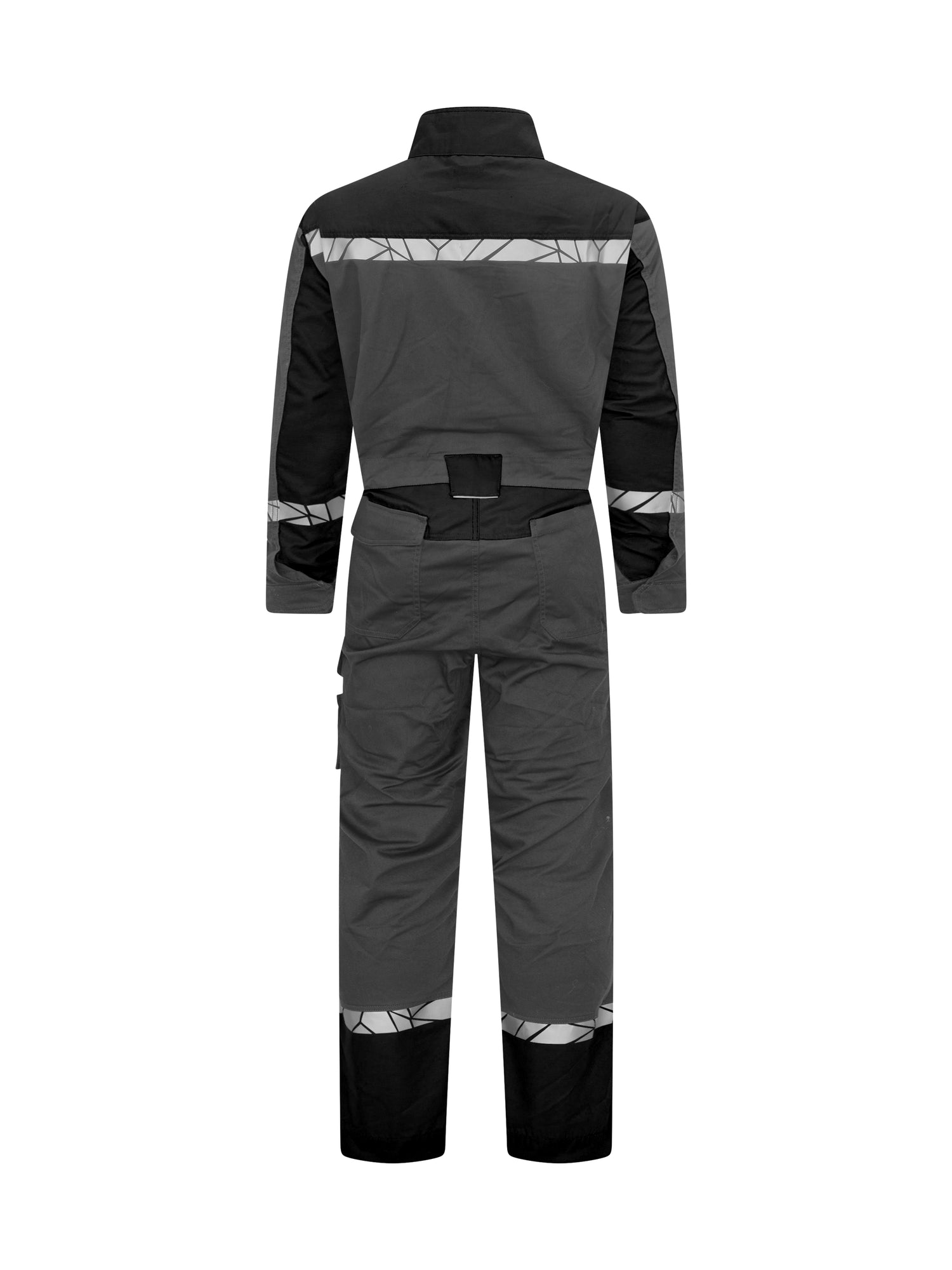 7601 STRETCH OVERALL MET KNIEZAKKEN - Grijs/zwart
