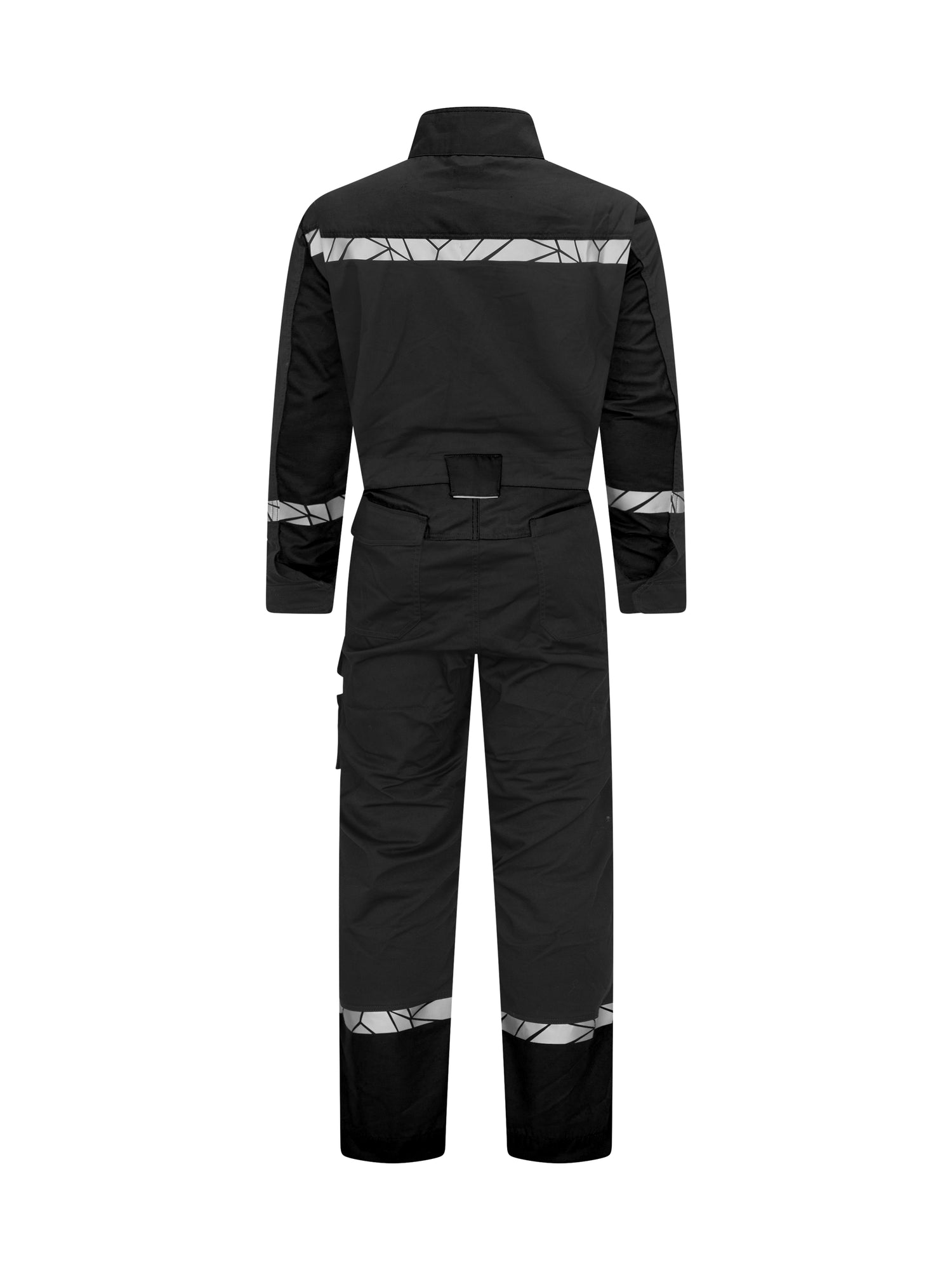 7601 STRETCH OVERALL MET KNIEZAKKEN - Zwart/zwart