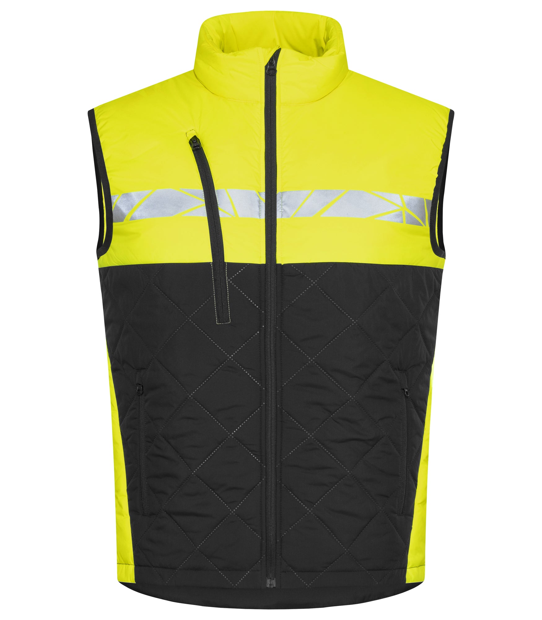 7700 BODYWARMER - Zwart/geel