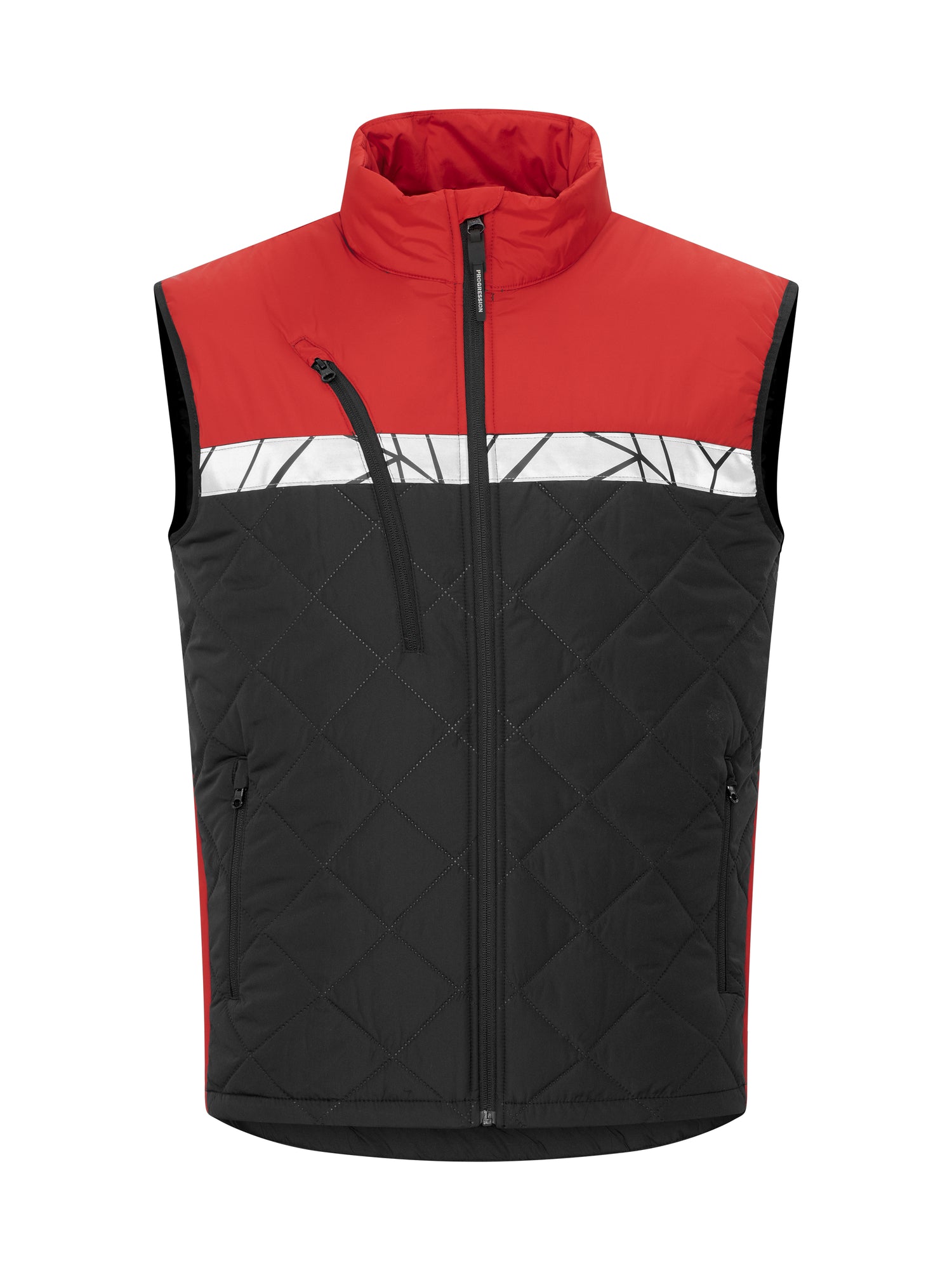 7700 BODYWARMER - Zwart/rood