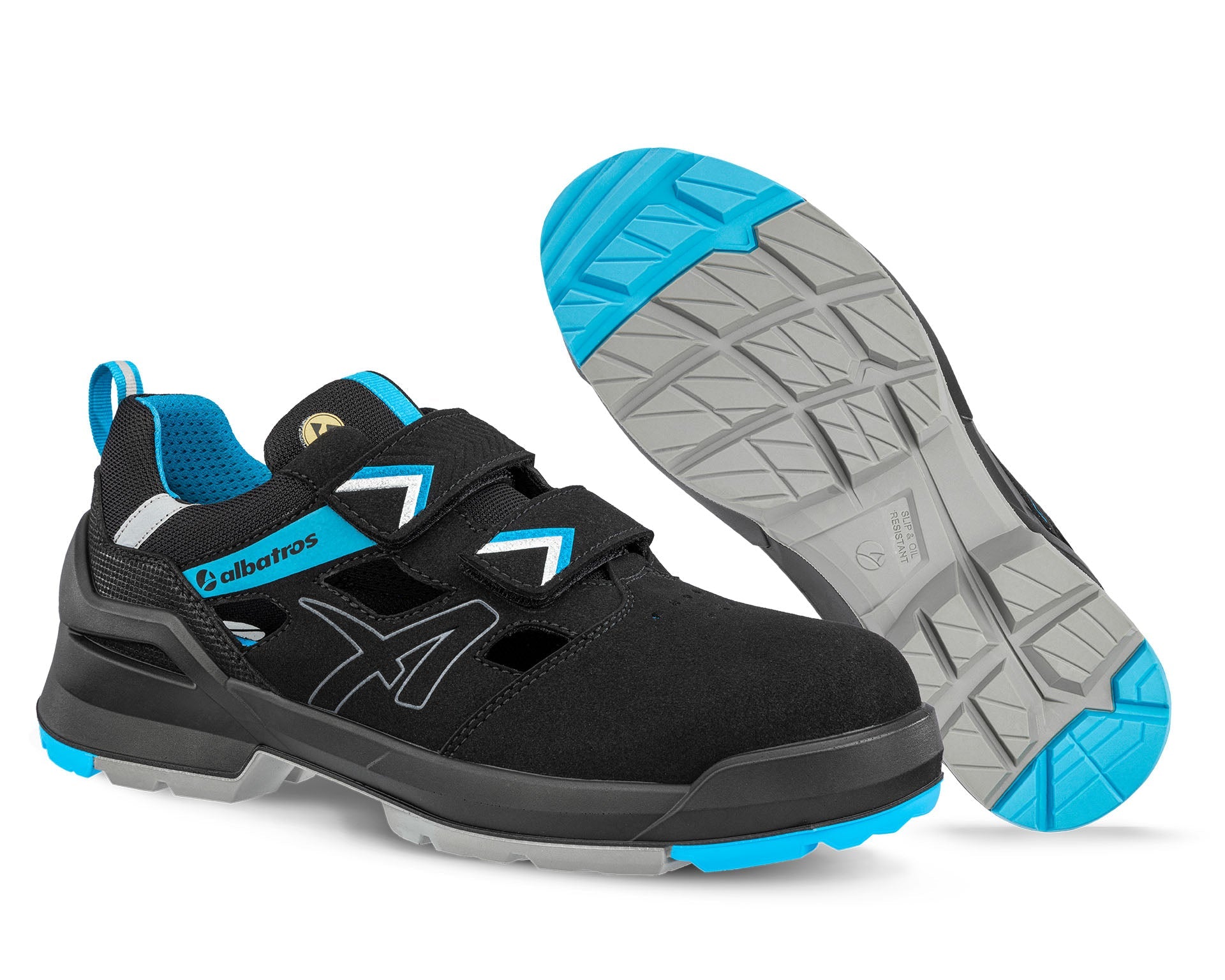 Albatros FORGE AIR BLACK/BLUE LOW S1 ESD FO SR Veiligheidssandalen