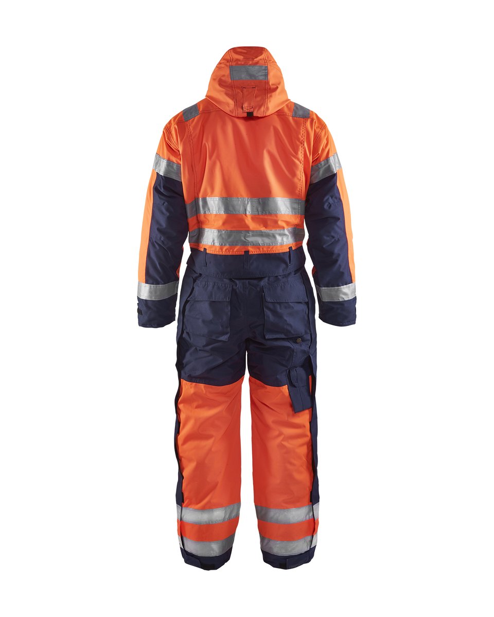 Blåkläder 6763 High Vis Winteroverall - High Vis Oranje/Marineblauw